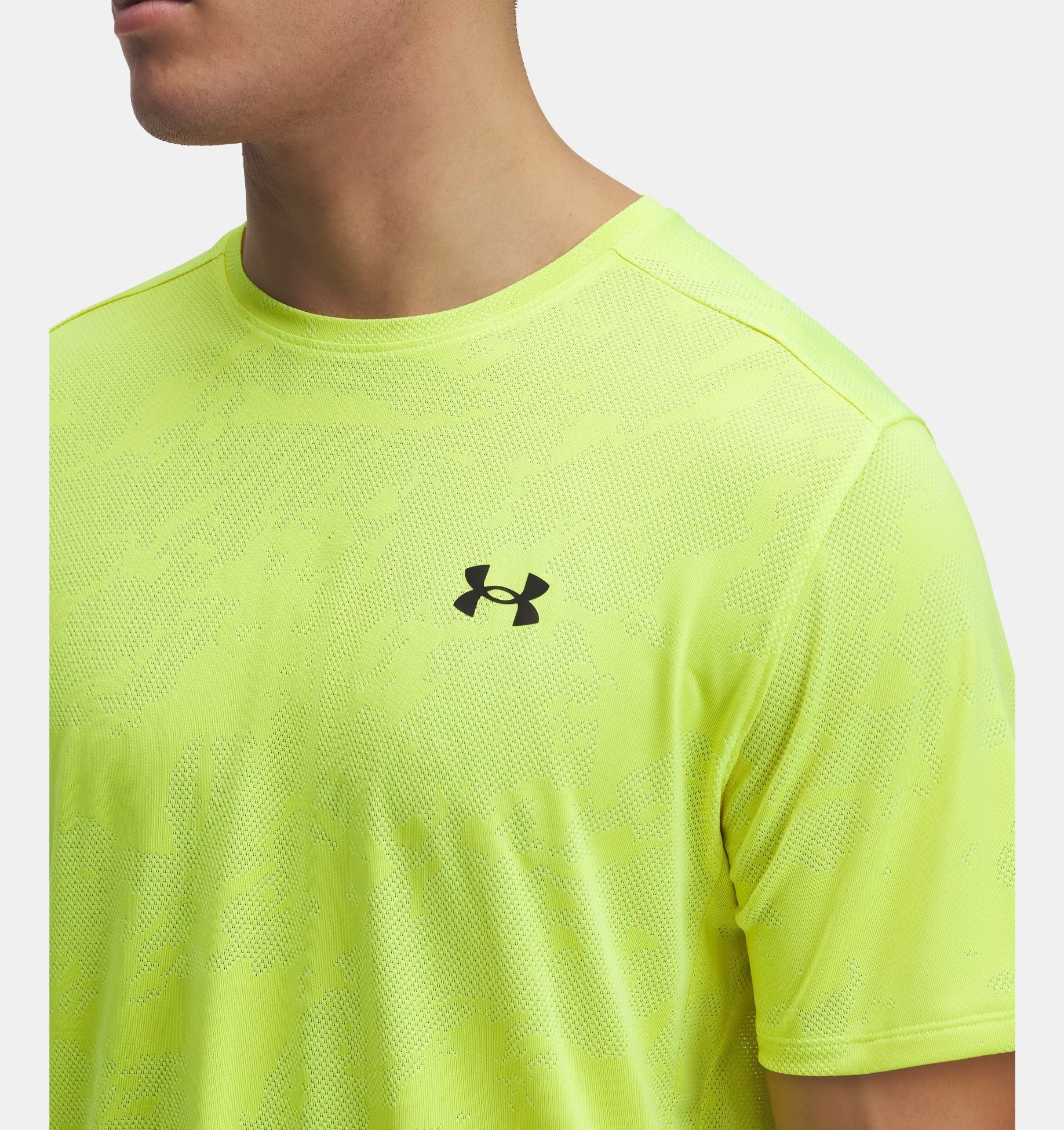 UNDER ARMOUR T-Shirt Uomo TECH VENT JACQUARD-High Vis Yellow