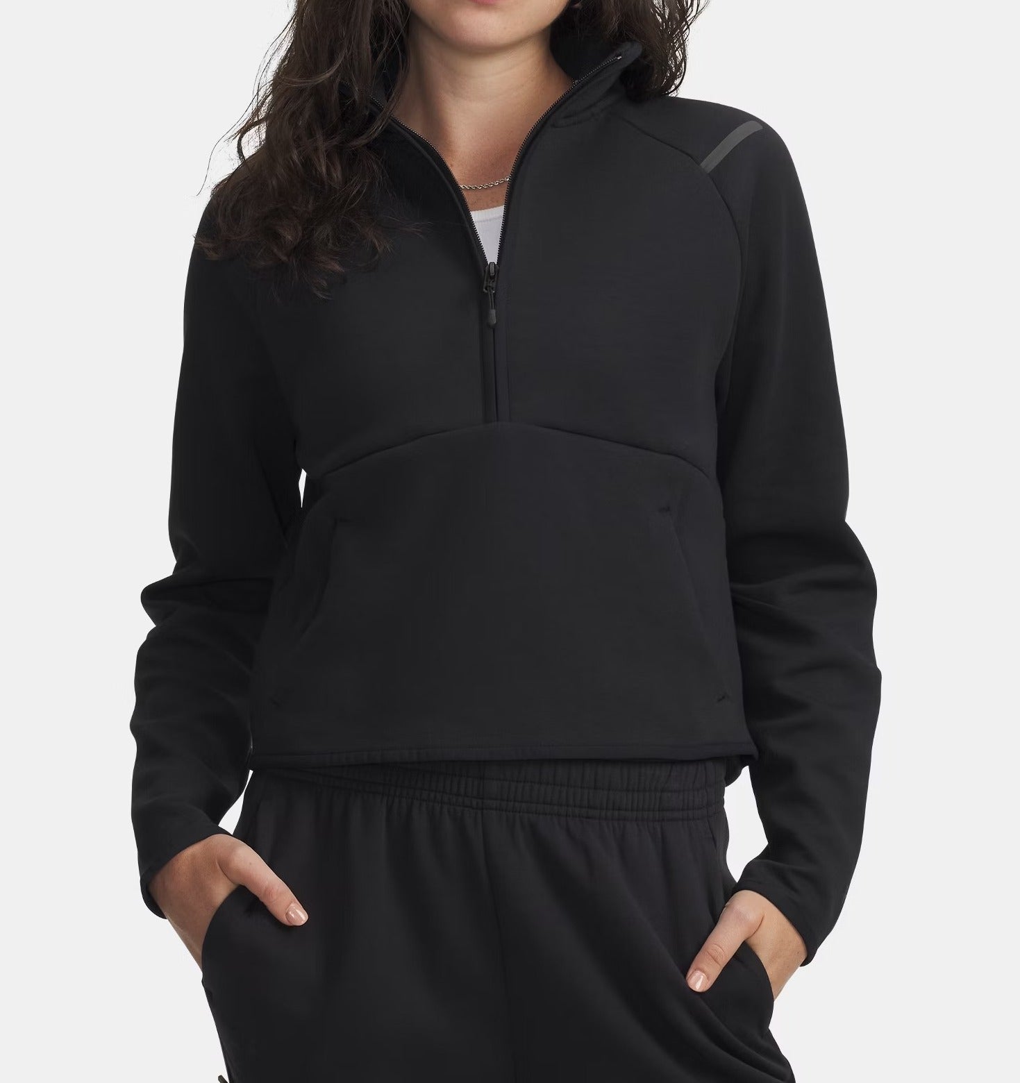 UNDER ARMOUR Felpa Donna UNSTOPPABLE Half Zip-Black