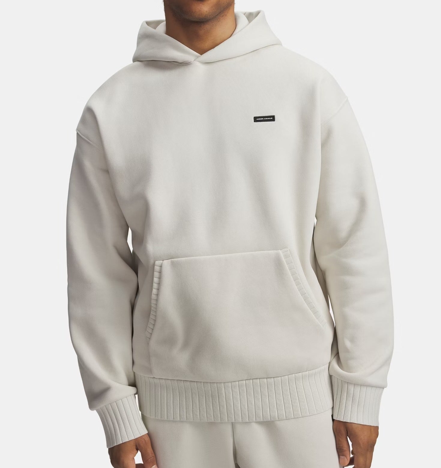 UNDER ARMOUR Felpa Uomo ICON HEAVYWEIGHT RIB-White