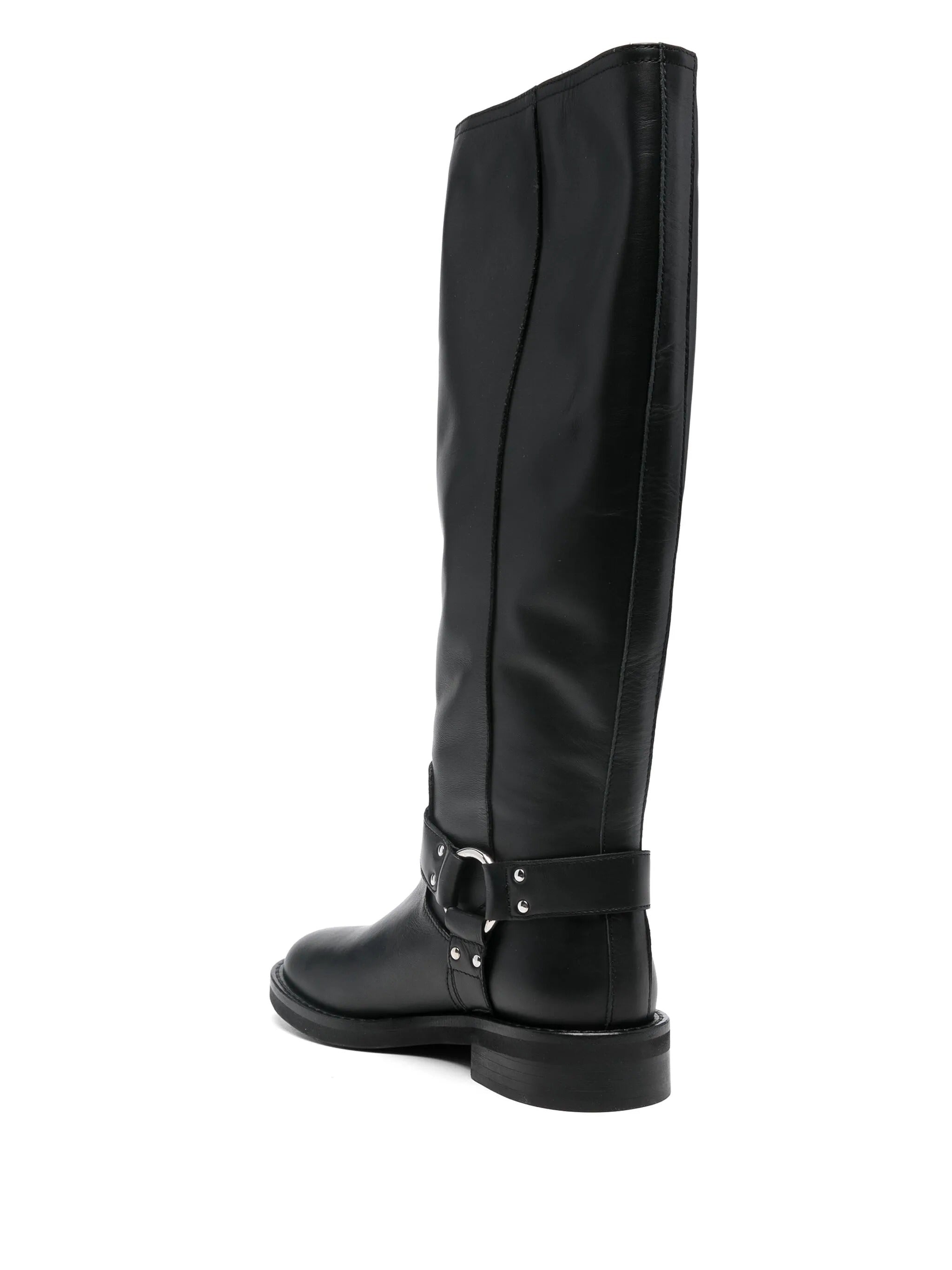 VIA ROMA 15 STIVALE BIKER MALIBU CINTURINO V ARGENTO 4219-Nero