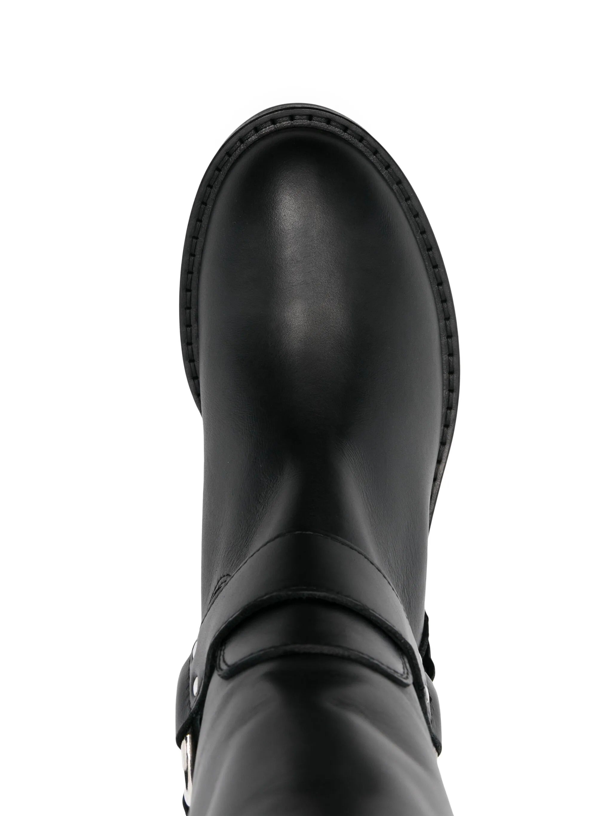 VIA ROMA 15 STIVALE BIKER MALIBU CINTURINO V ARGENTO 4219-Nero