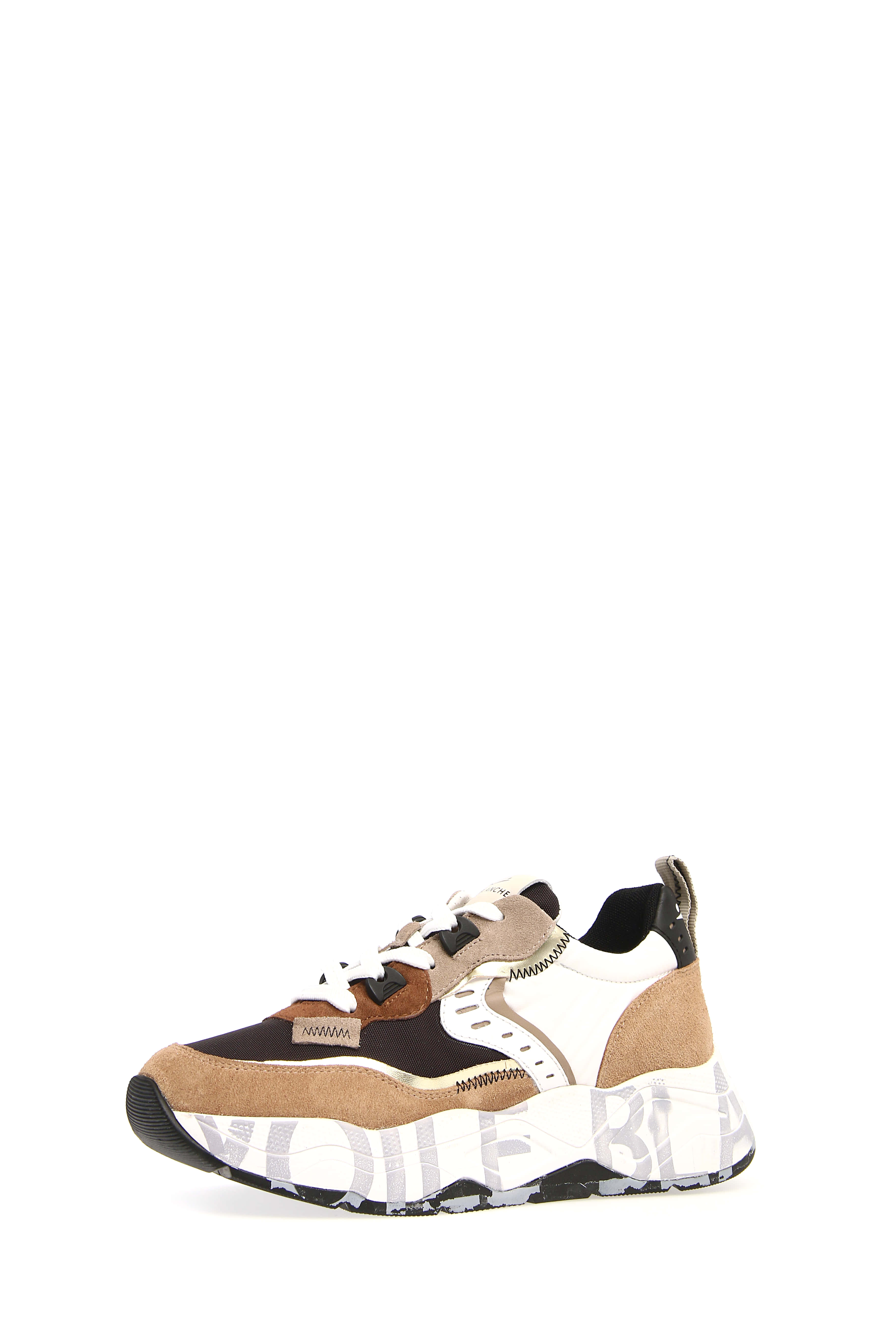 VOILE BLANCHE Sneaker Donna Club105-Marrone Nero