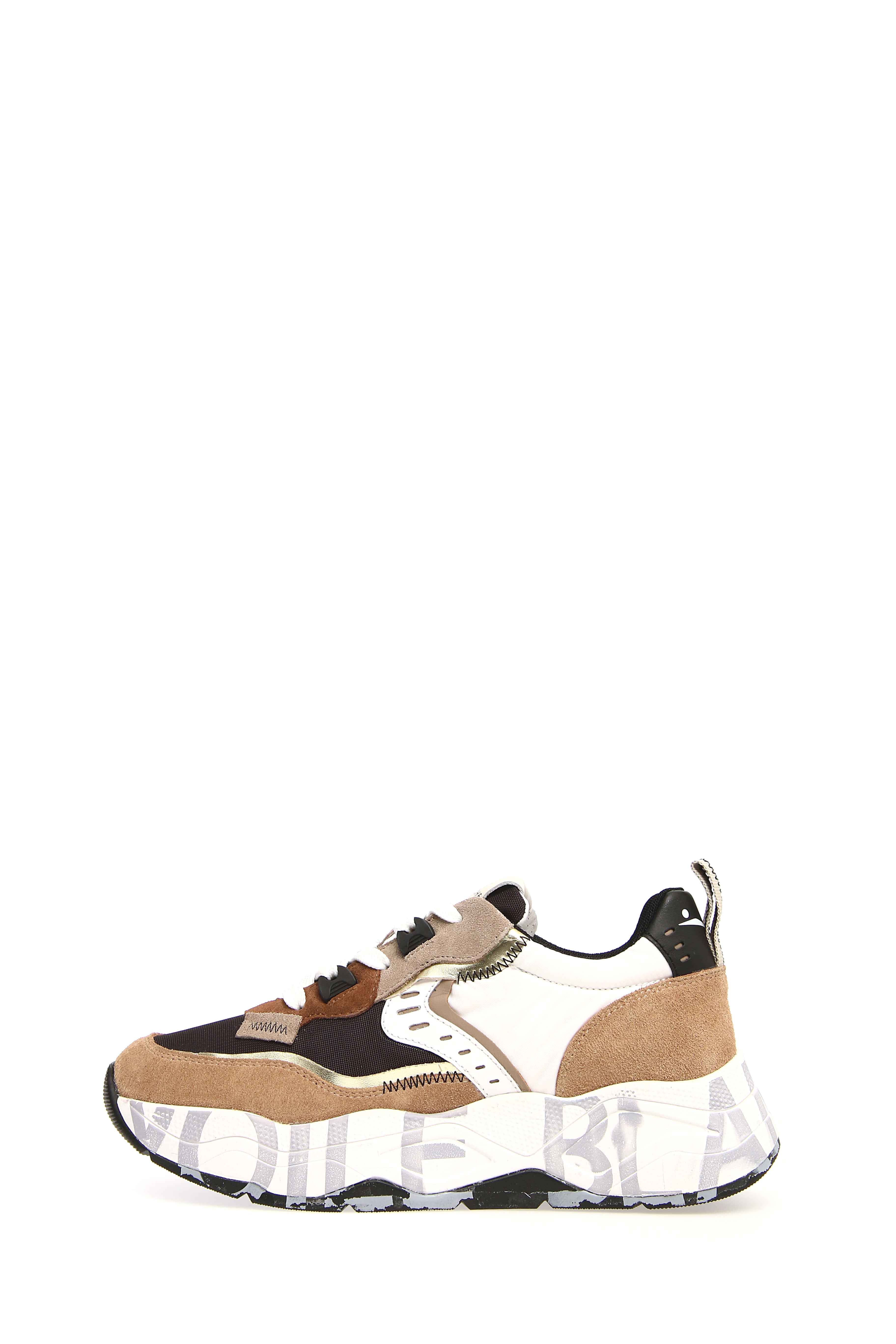 VOILE BLANCHE Sneaker Donna Club105-Marrone Nero