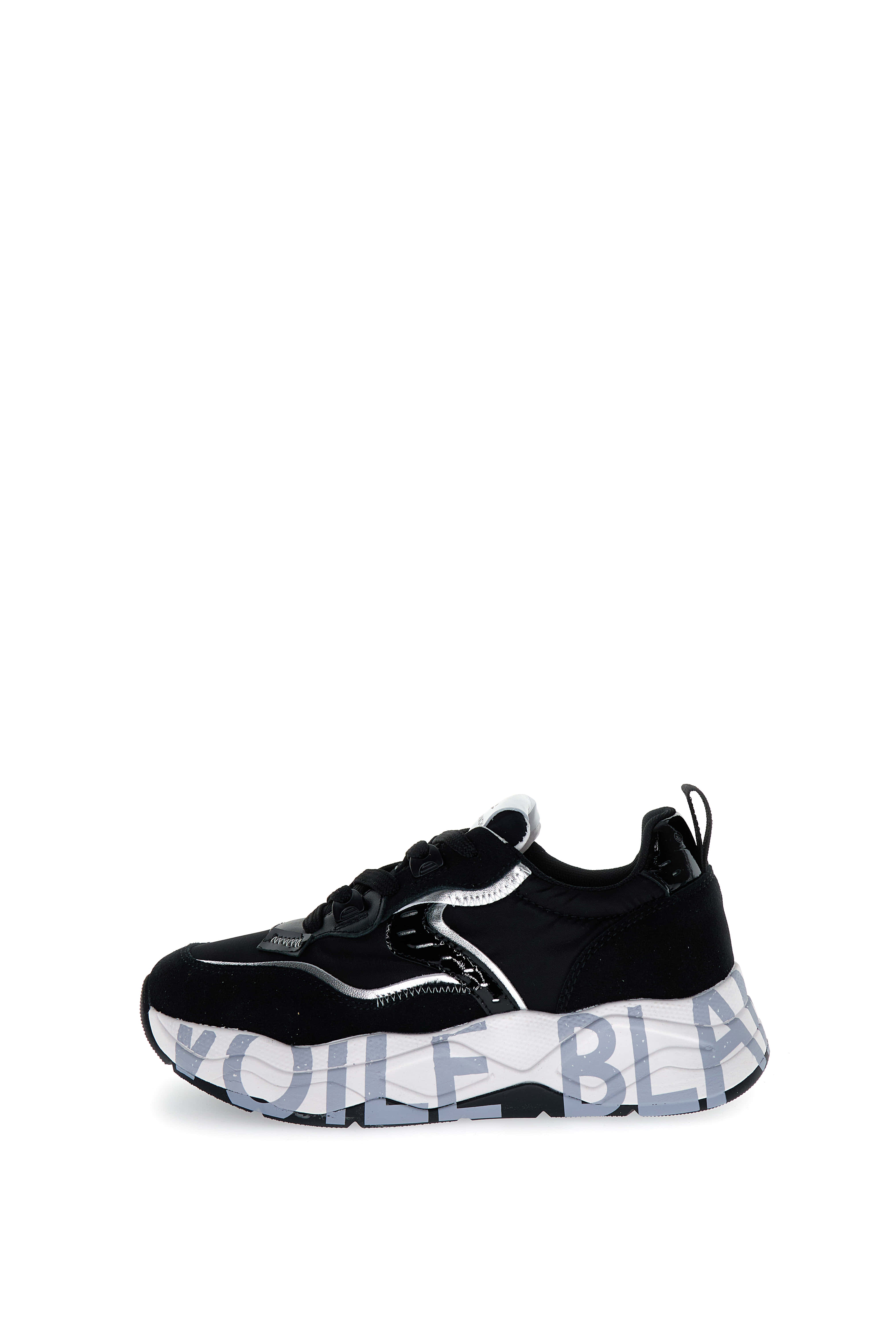 VOILE BLANCHE Sneaker Donna Club105-Nero Argento