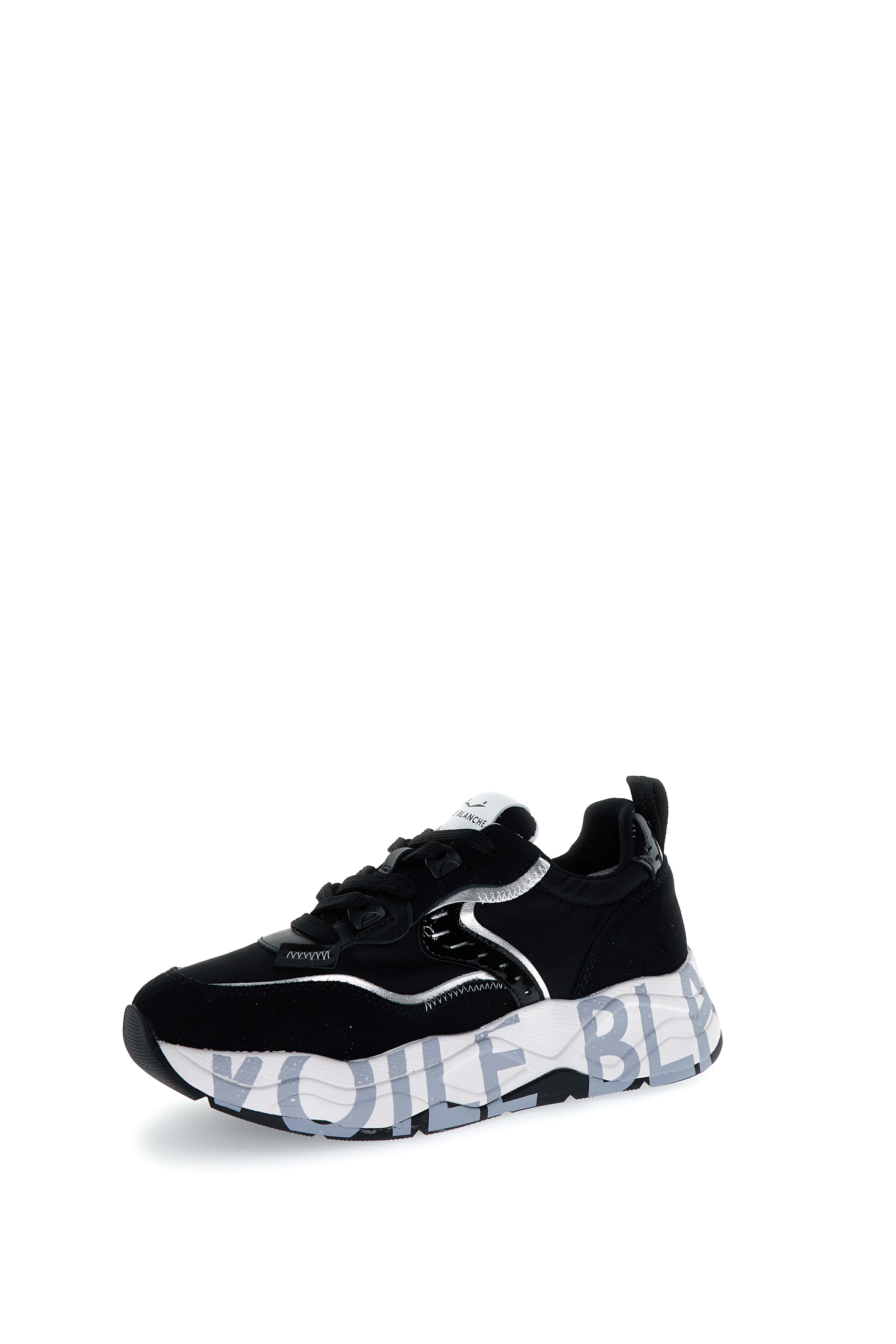 VOILE BLANCHE Sneaker Donna Club105-Nero Argento