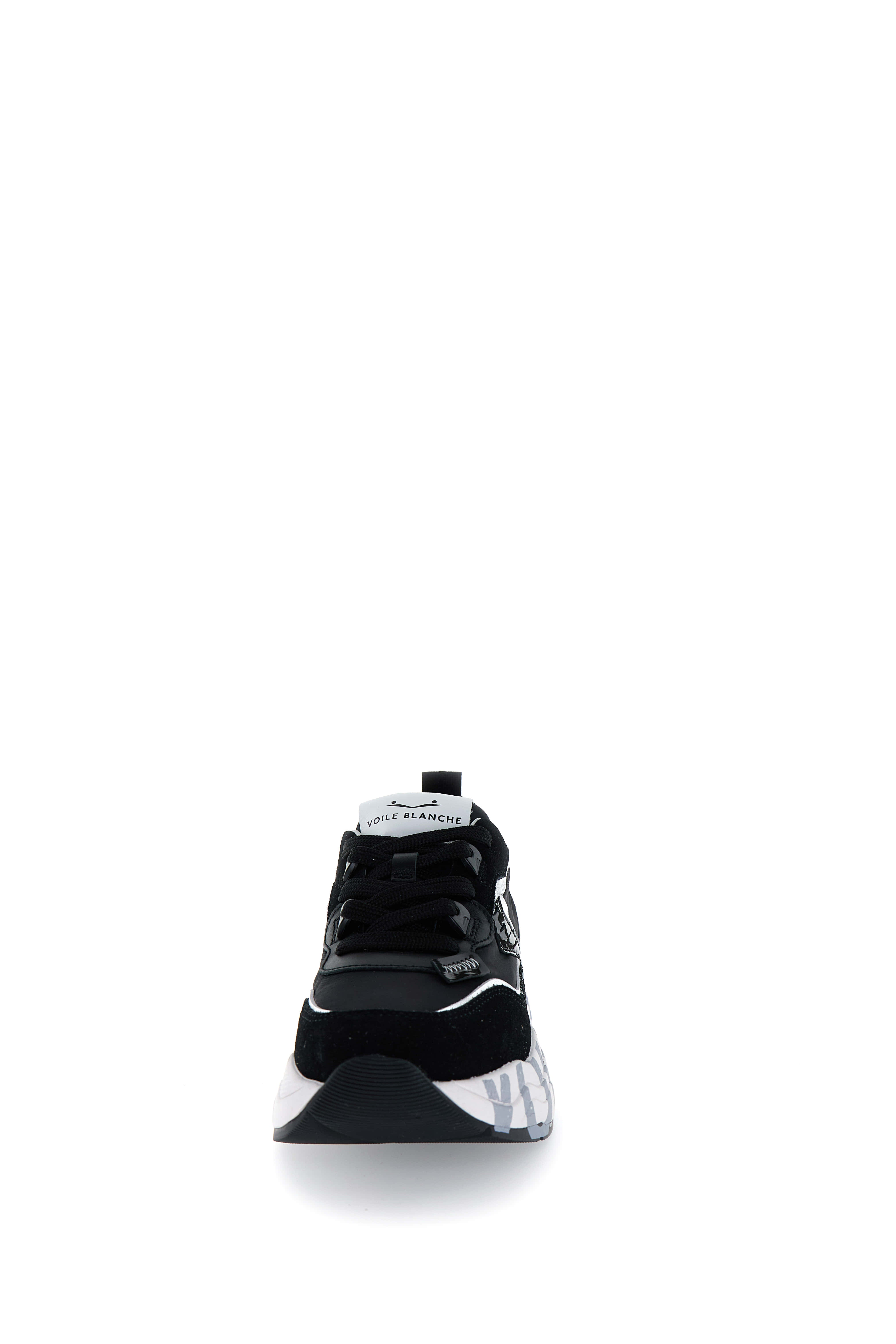 VOILE BLANCHE Sneaker Donna Club105-Nero Argento