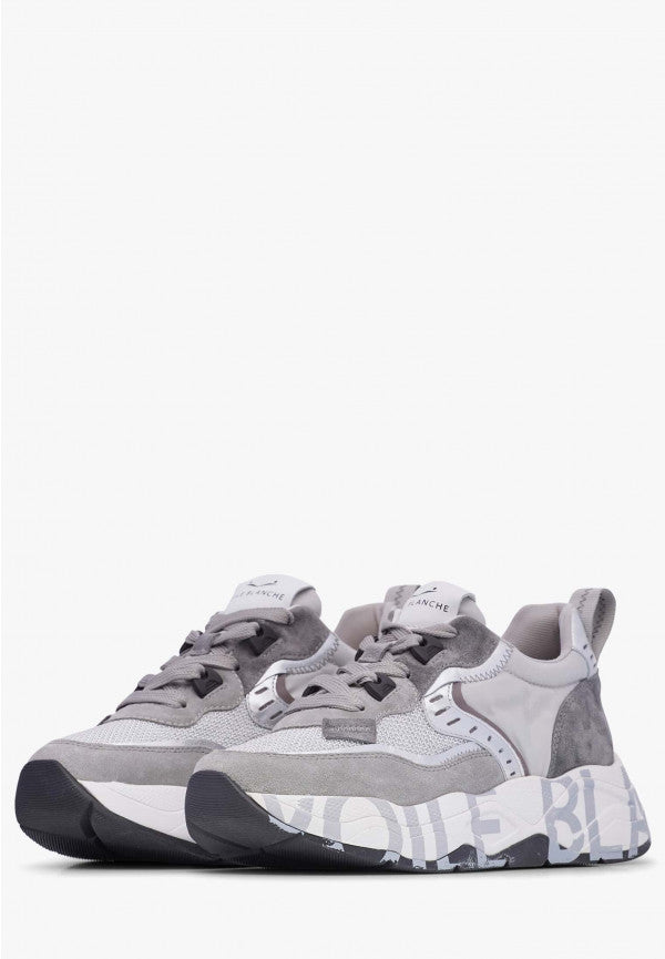 VOILE BLANCHE Sneaker Donna Club105-Grigio Argento