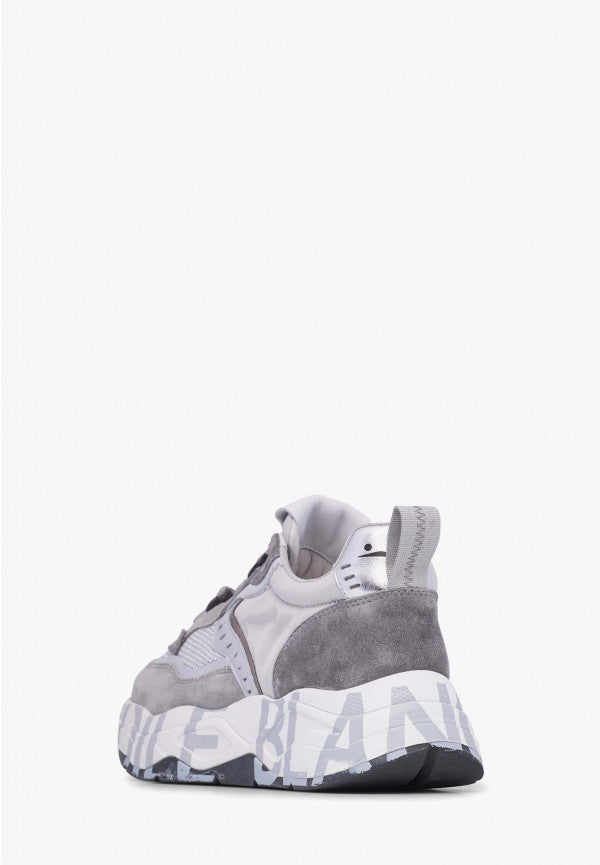 VOILE BLANCHE Sneaker Donna Club105-Grigio Argento