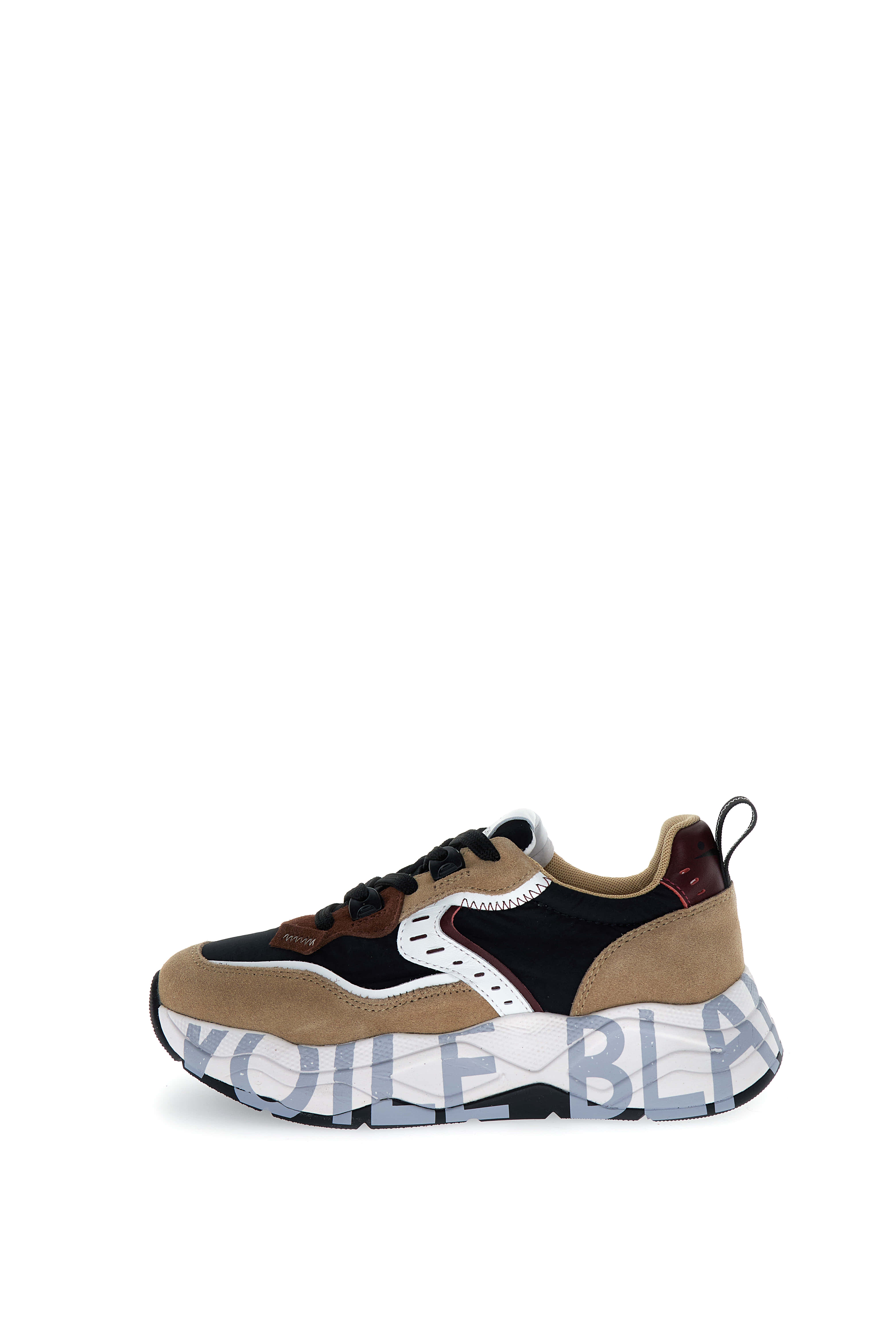 VOILE BLANCHE Sneaker Donna Club105-Beige Nero