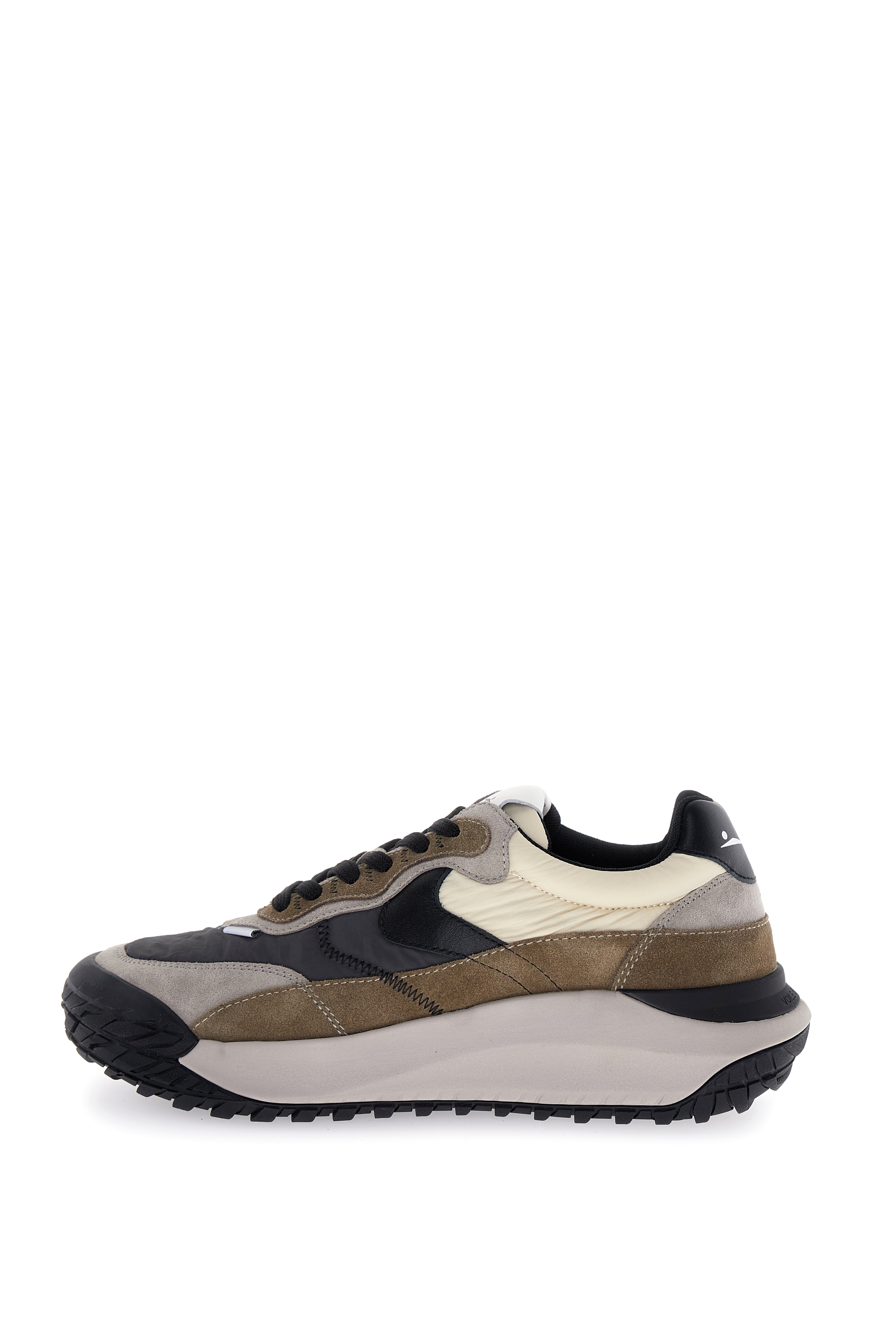 VOILE BLANCHE Sneaker Uomo Club Act-Grigio Marrone