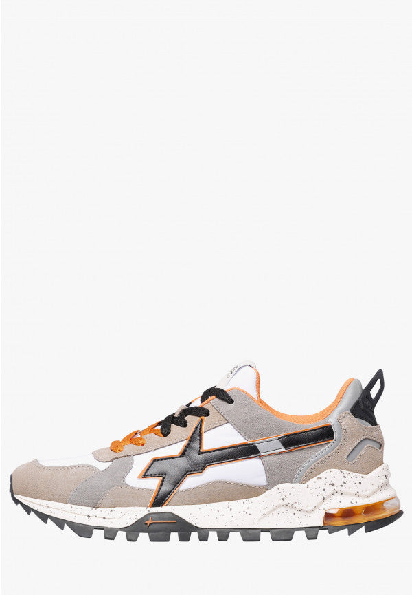 W6YZ Sneaker Uomo Breeze 3-M-Grigio Bianco Tortora