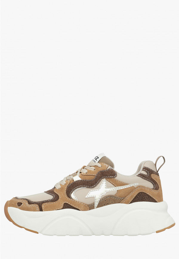 W6YZ Sneaker Donna Mia-W-Marrone Beige Platino