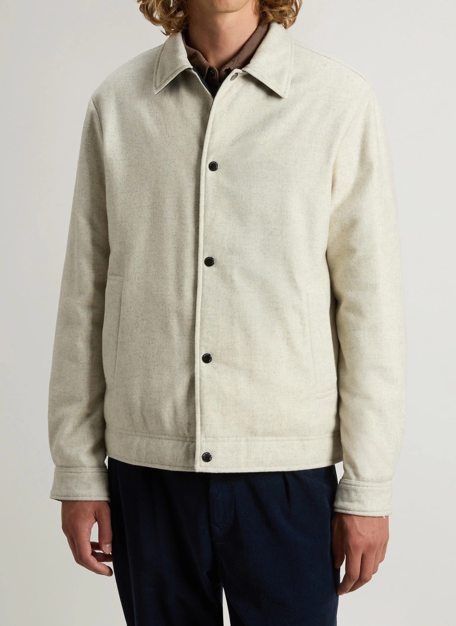 WOOLRICH Giacca Camicia Uomo WOOL KEATING-Oatmeal