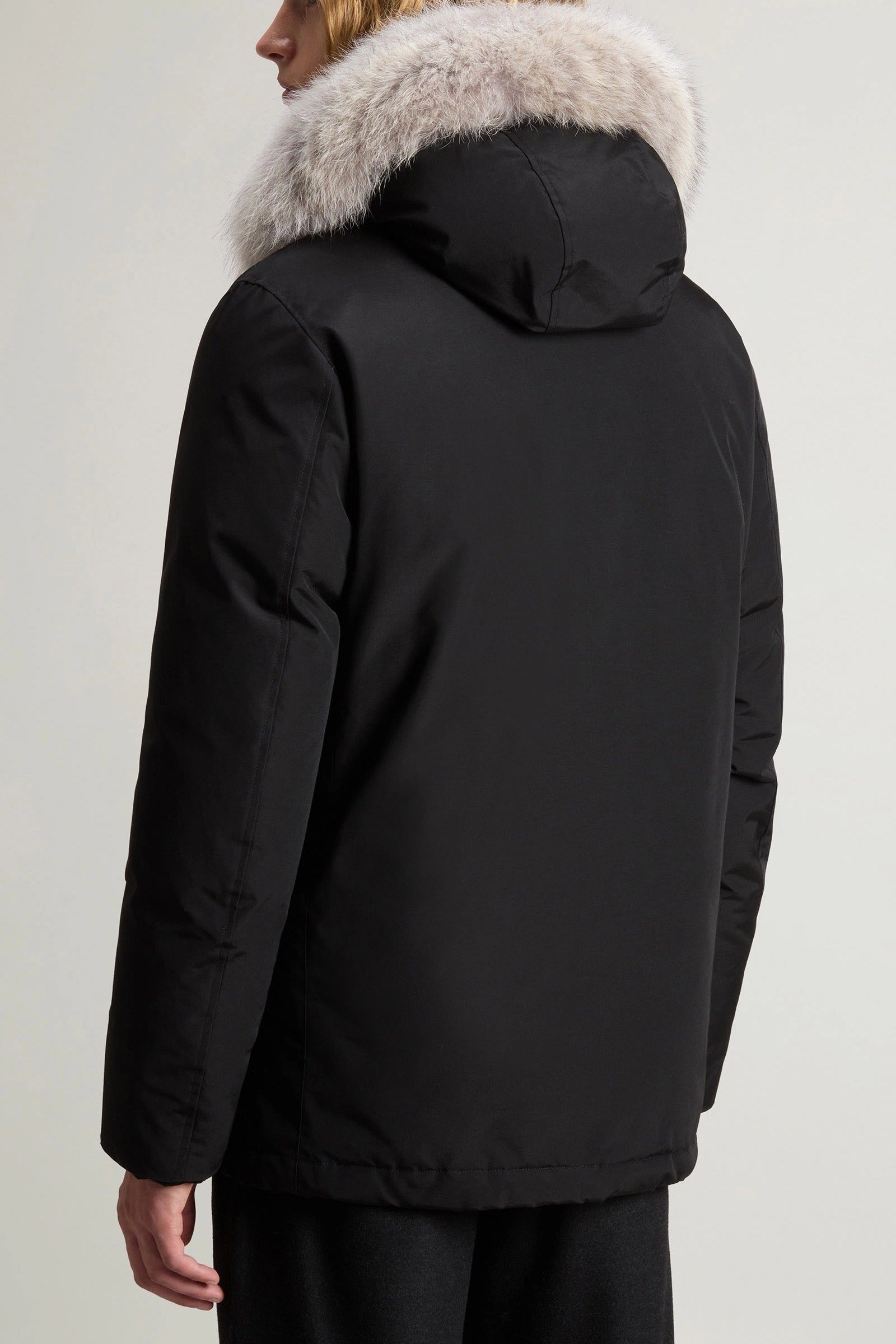 WOOLRICH Parka Uomo ARCTIC DETACHABLE FUR ANORAK-Black