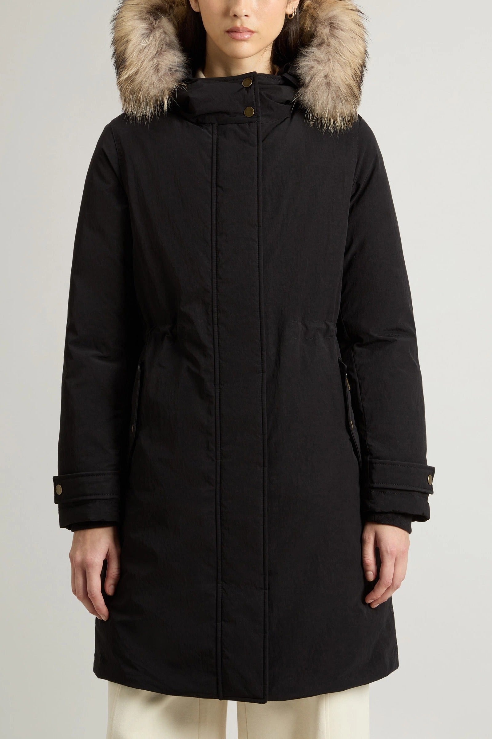 WOOLRICH Parka Donna GRACE FUR-Black