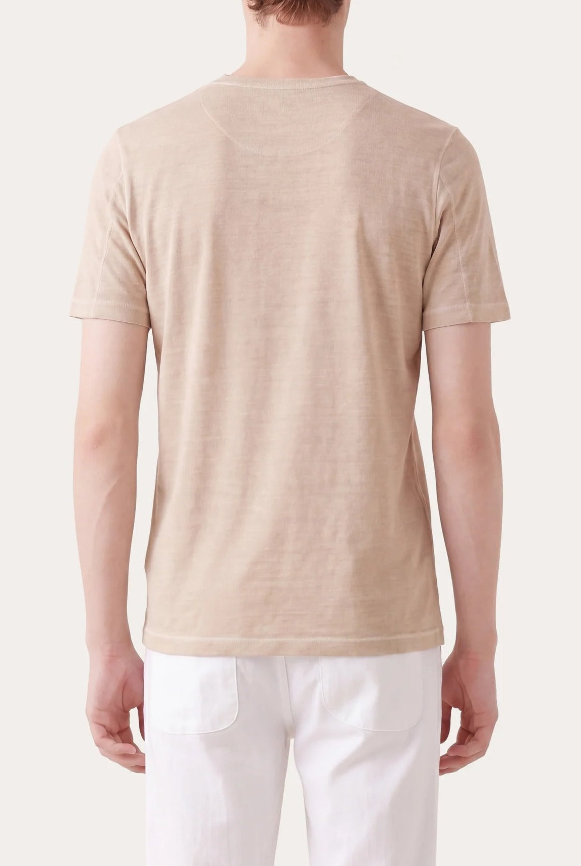 120% LINO T-Shirt Uomo Jersey Lino-Safari
