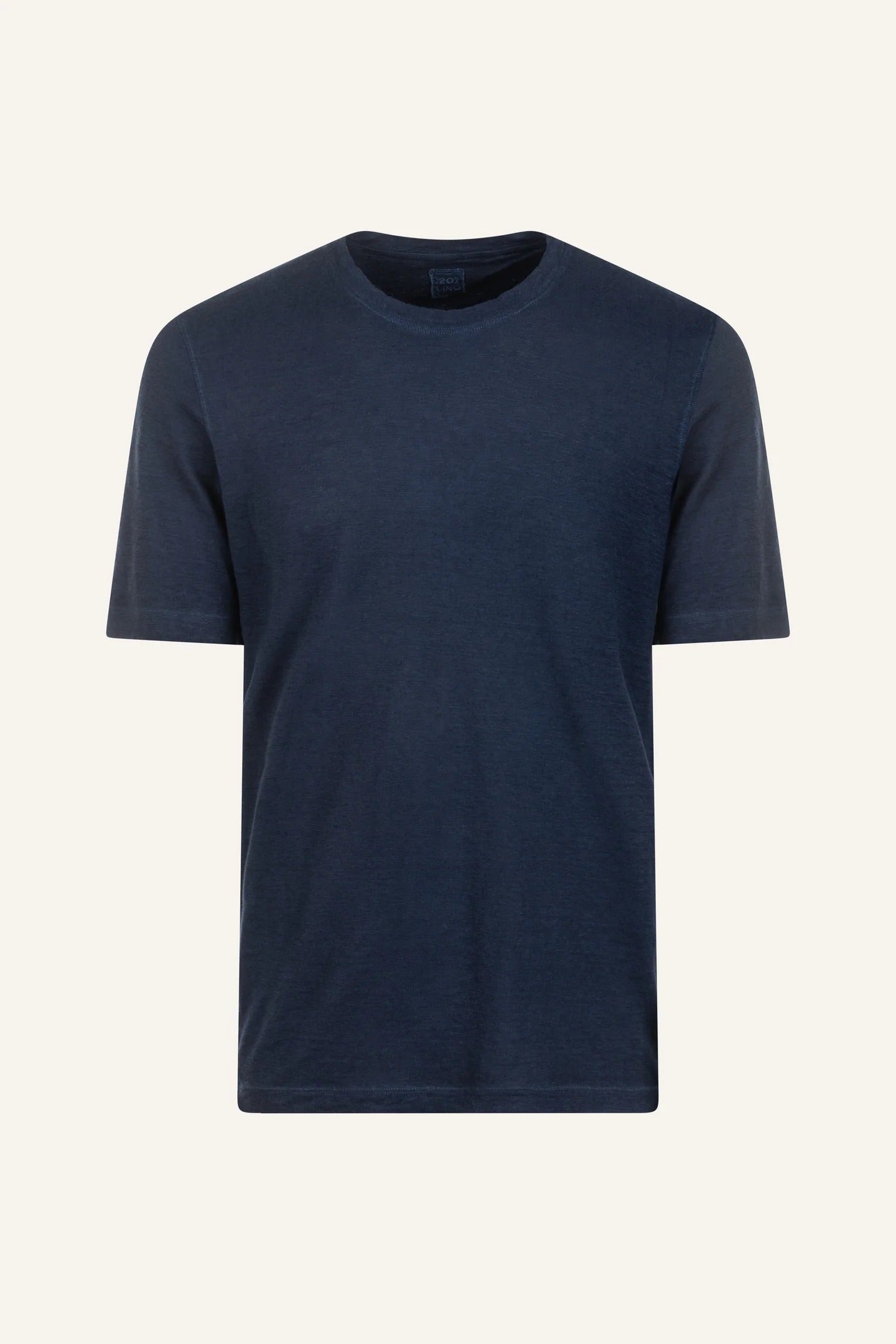 120% LINO T-Shirt Uomo Jersey Lino-Navy