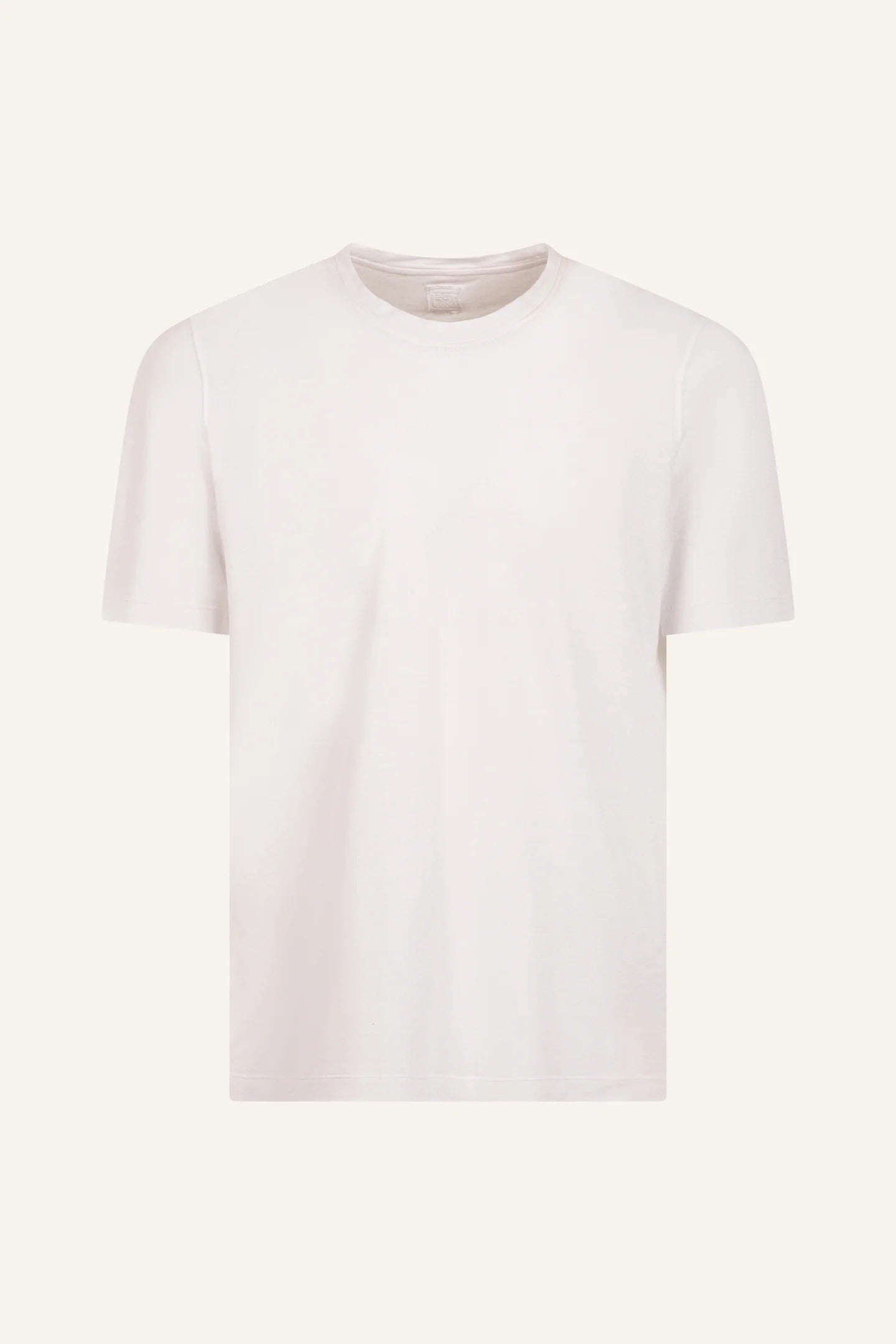 120% LINO T-Shirt Uomo Jersey Lino-White Solid