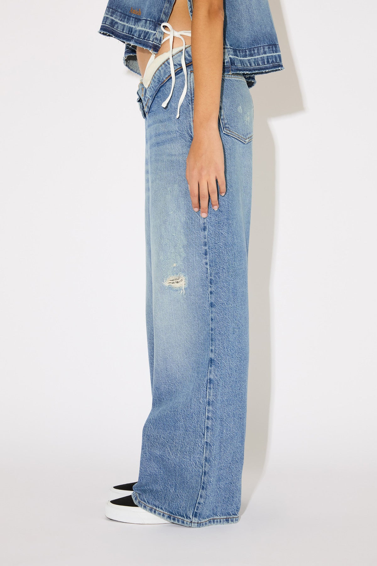 AMISH Jeans Donna ROLL UP DOLLY-Blu
