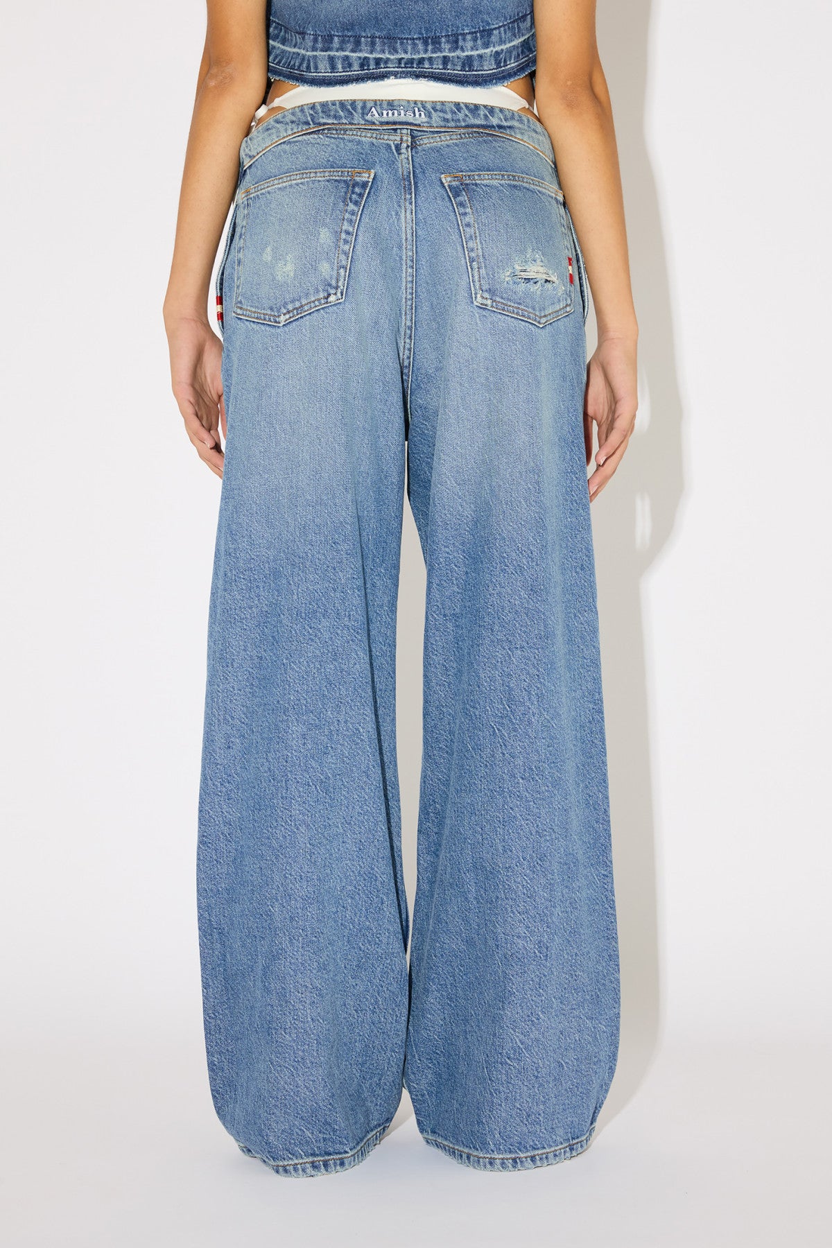 AMISH Jeans Donna ROLL UP DOLLY-Blu