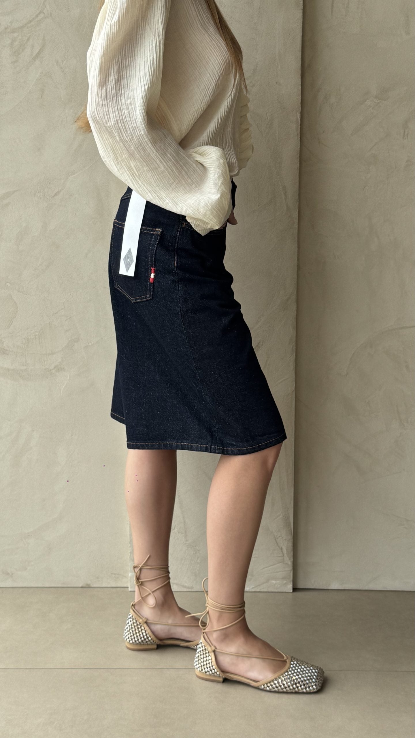 AMISH BERMUDA Donna CREW DENIM RECYCLED-Blu
