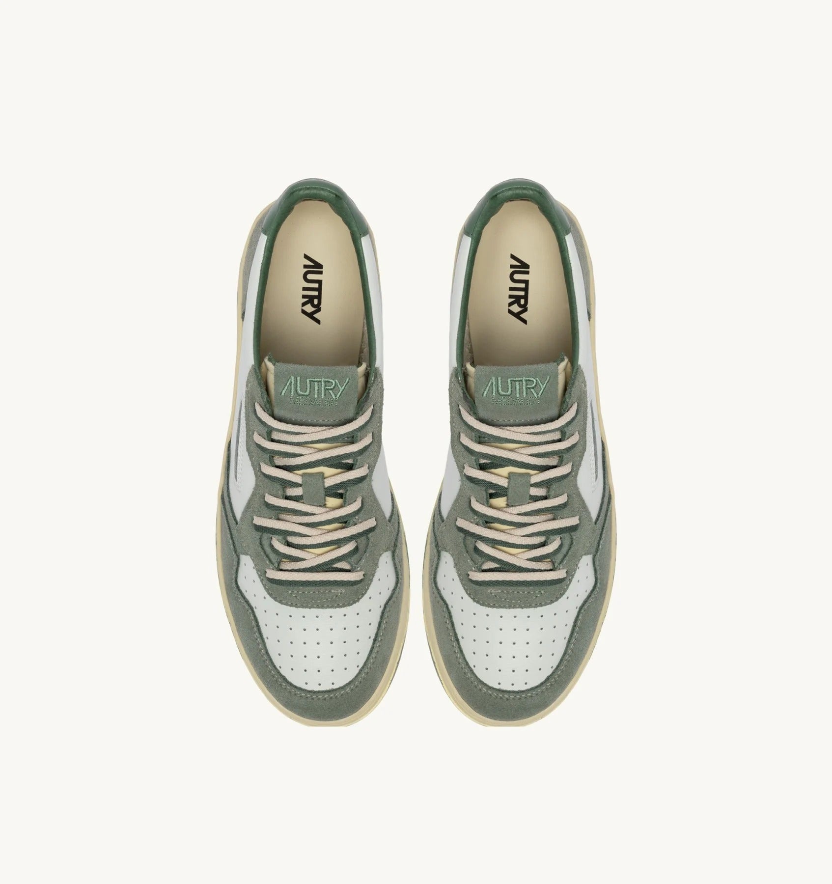AUTRY Sneaker Uomo Medalist Low-White Military Sea Spay