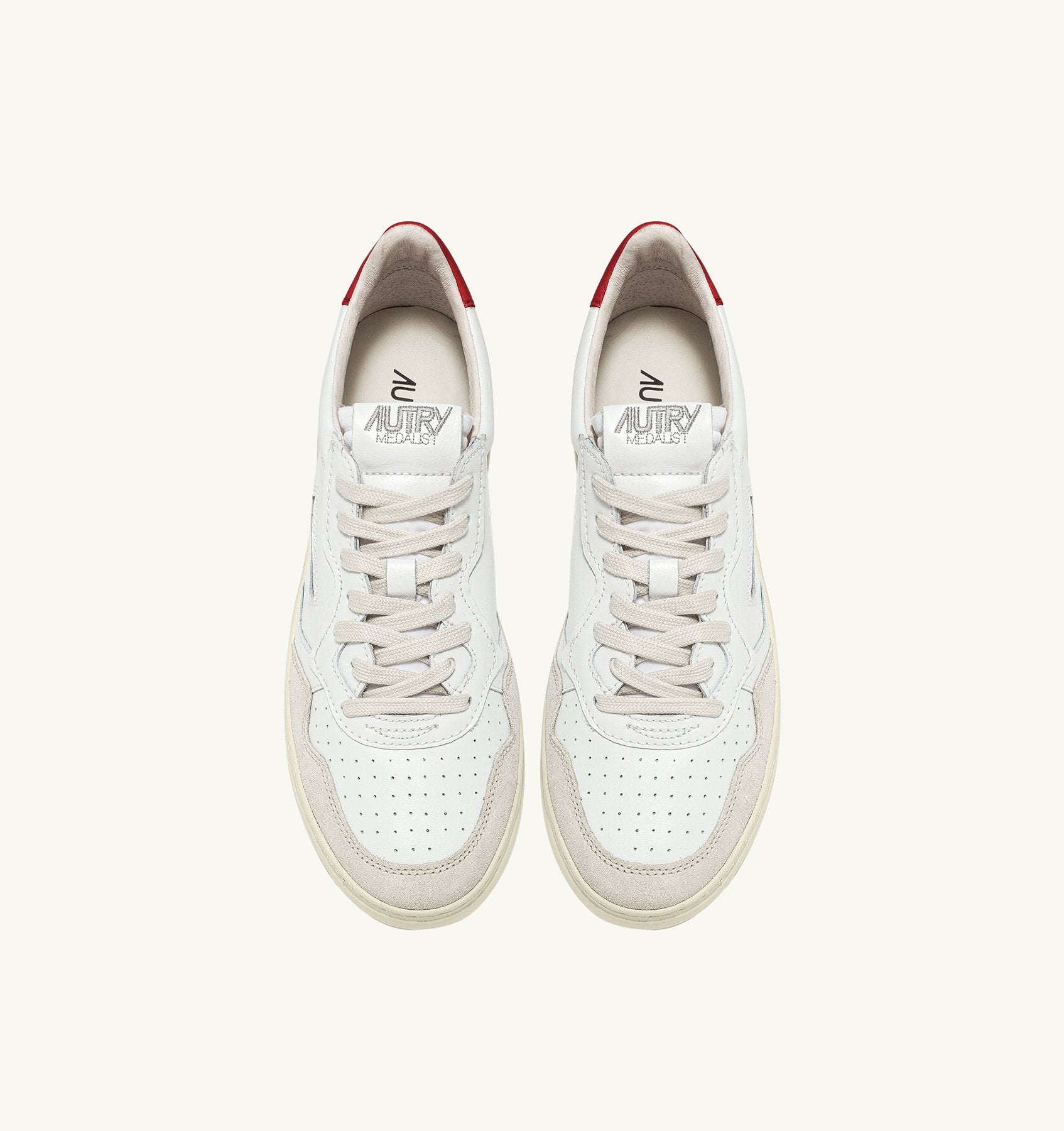AUTRY Sneaker Uomo Medalist Low-White Beige Red