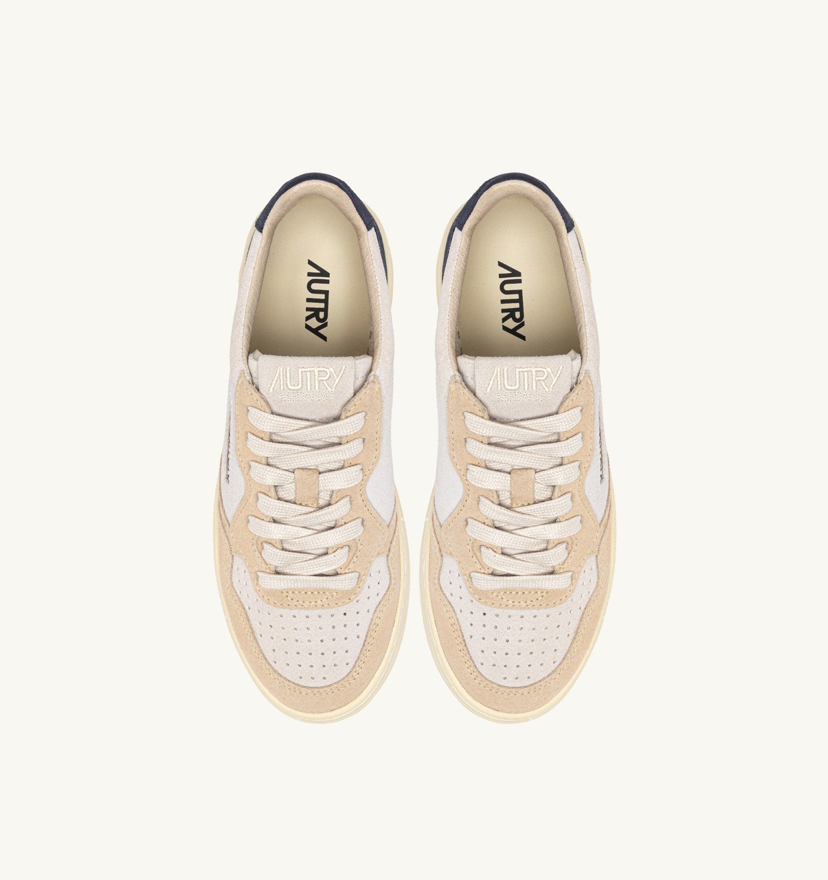 AUTRY Sneaker Uomo Medalist Low Tricolor-White Sand Blu Space