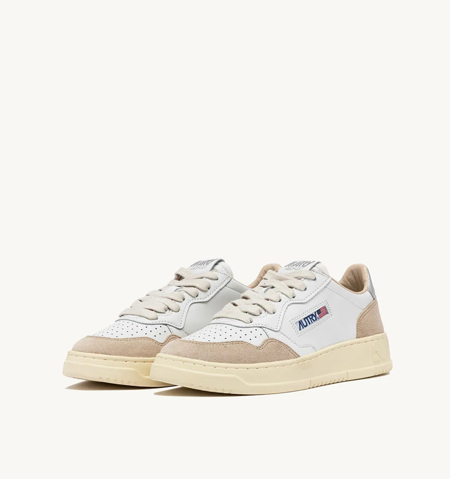 AUTRY Sneaker Donna Medalist Low-White Beige Silver