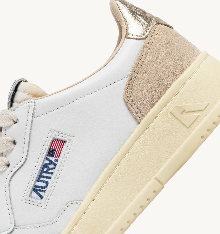 AUTRY Sneaker Donna Medalist Low-White Beige Gold