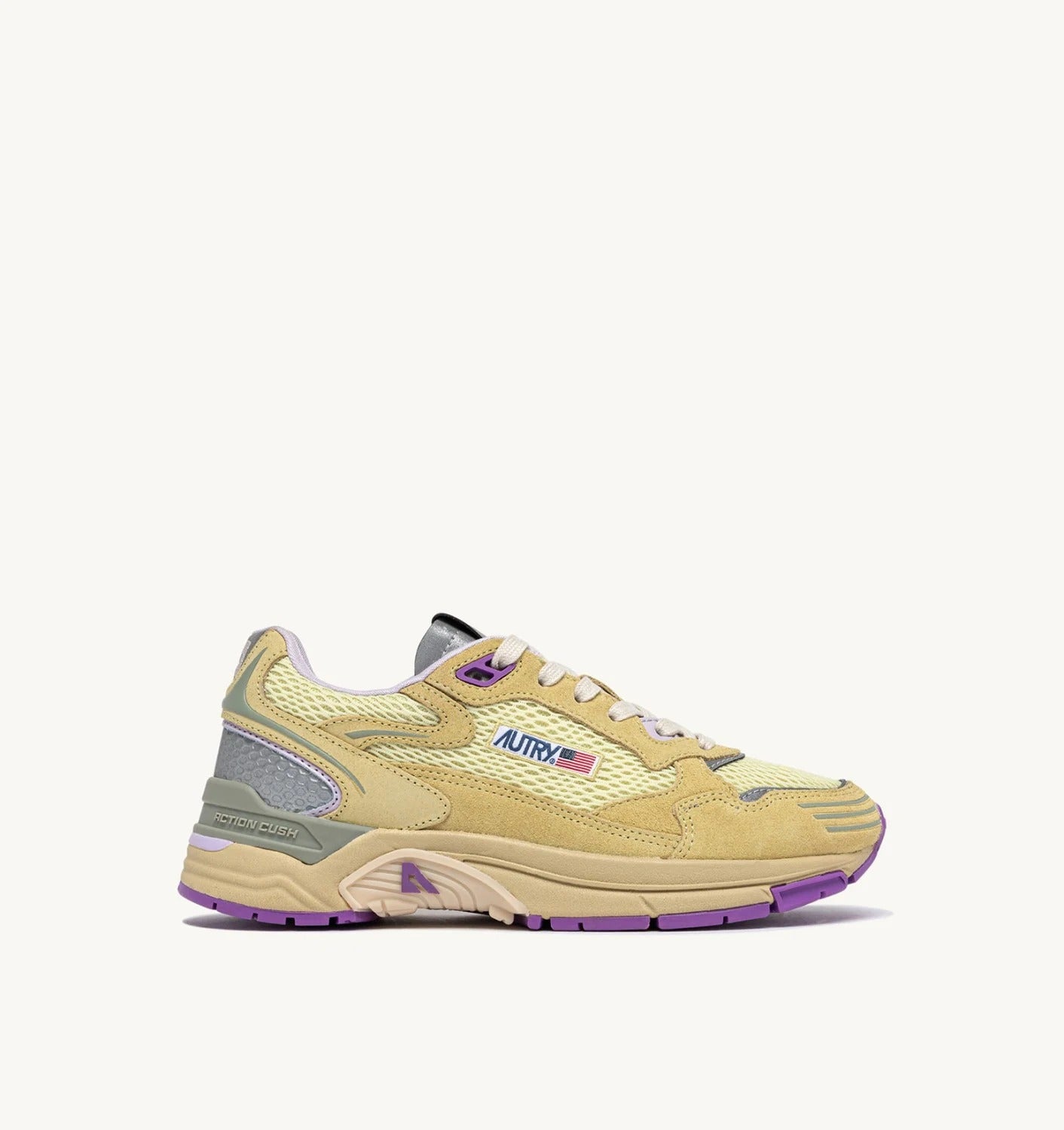 AUTRY Sneaker Donna Hyperway Low-Lemon Seager Orchid