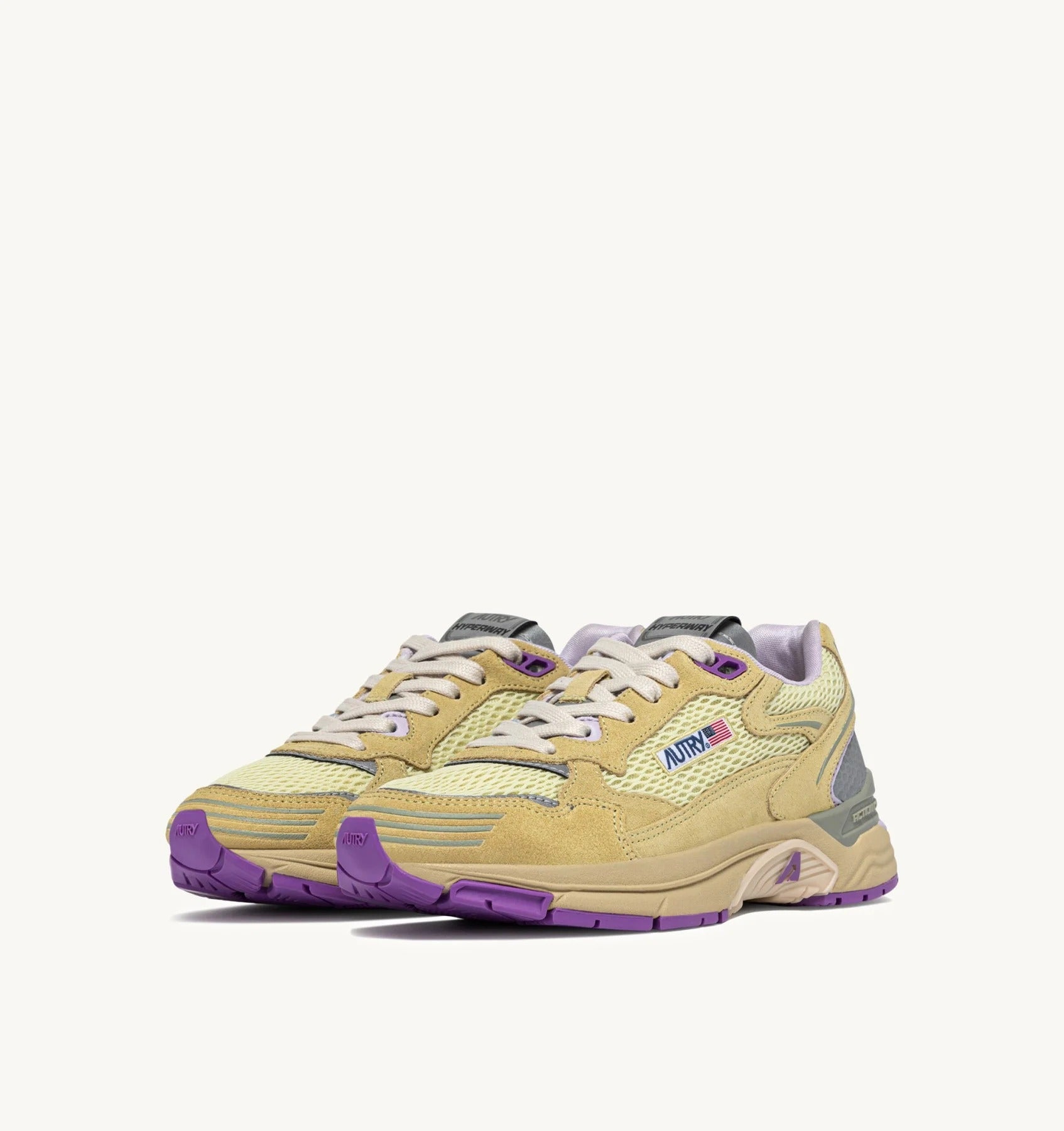 AUTRY Sneaker Donna Hyperway Low-Lemon Seager Orchid