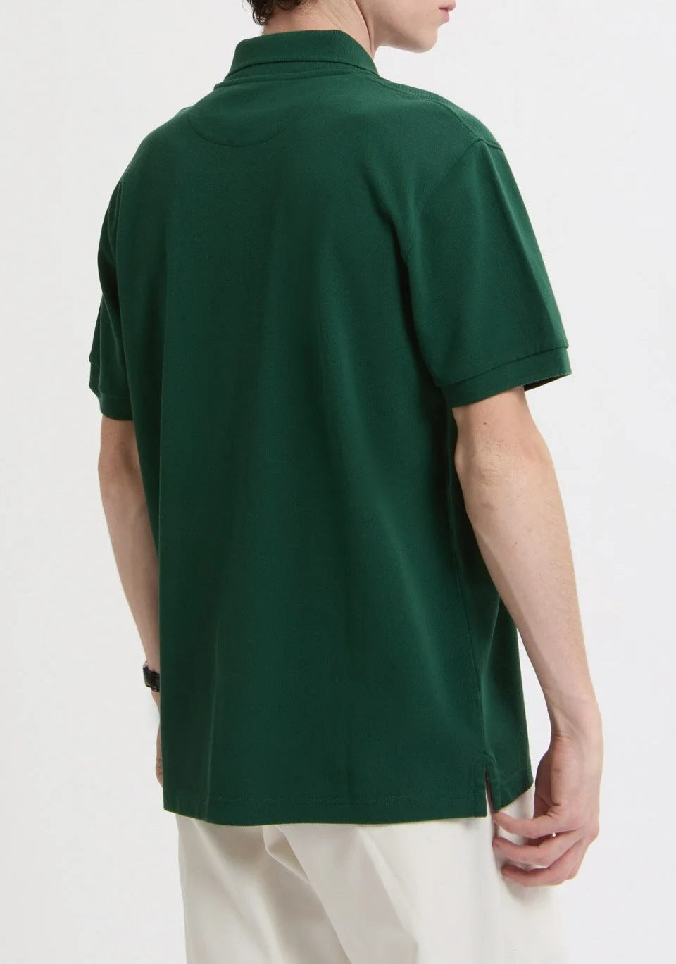 BARACUTA Polo Uomo Tartan Placket-Racing Green