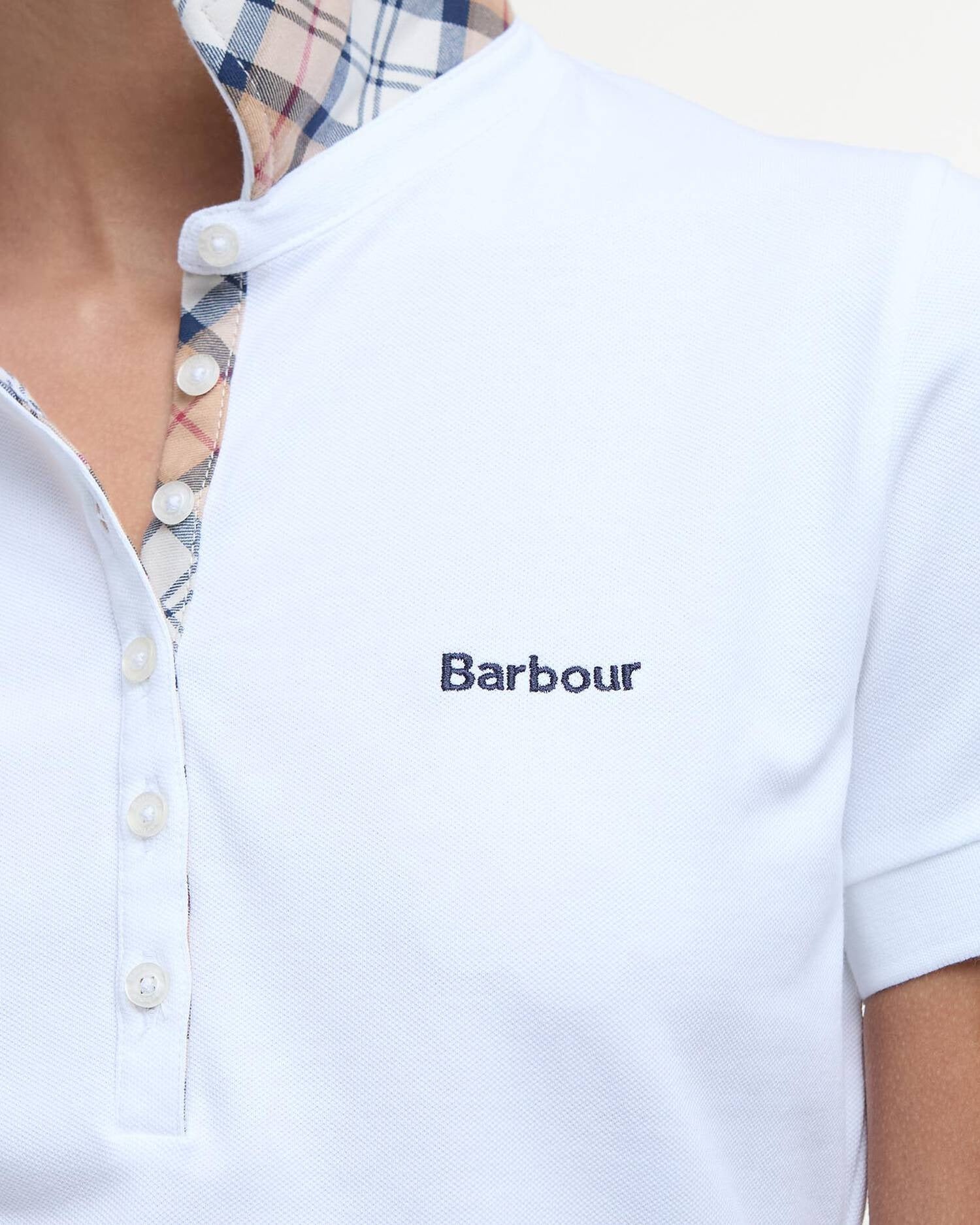 BARBOUR Polo Donna PORTSDOWN-White/Hessian