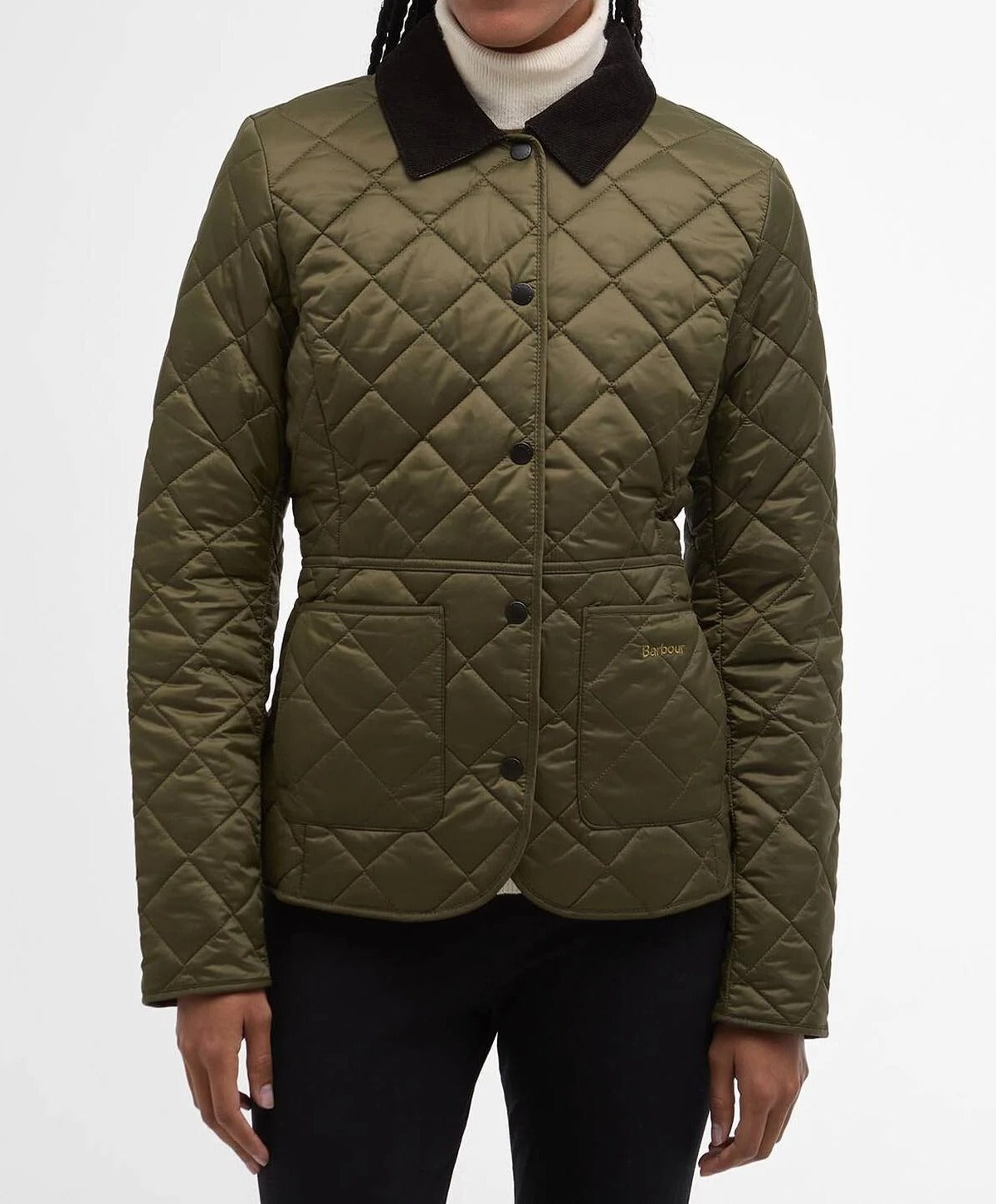 BARBOUR Giacca Donna DEVERON QUILTED-Olive Pale Pink