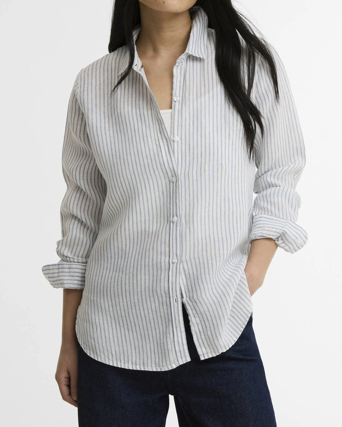 BARBOUR Camicia Donna MARINE-Chambray Stripe