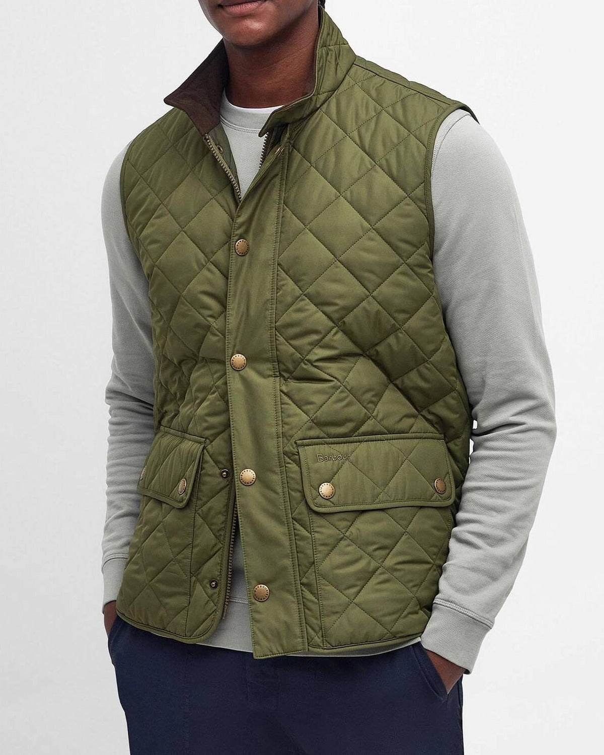BARBOUR Gilet Uomo NEW LOWERDALE-Dark Moss