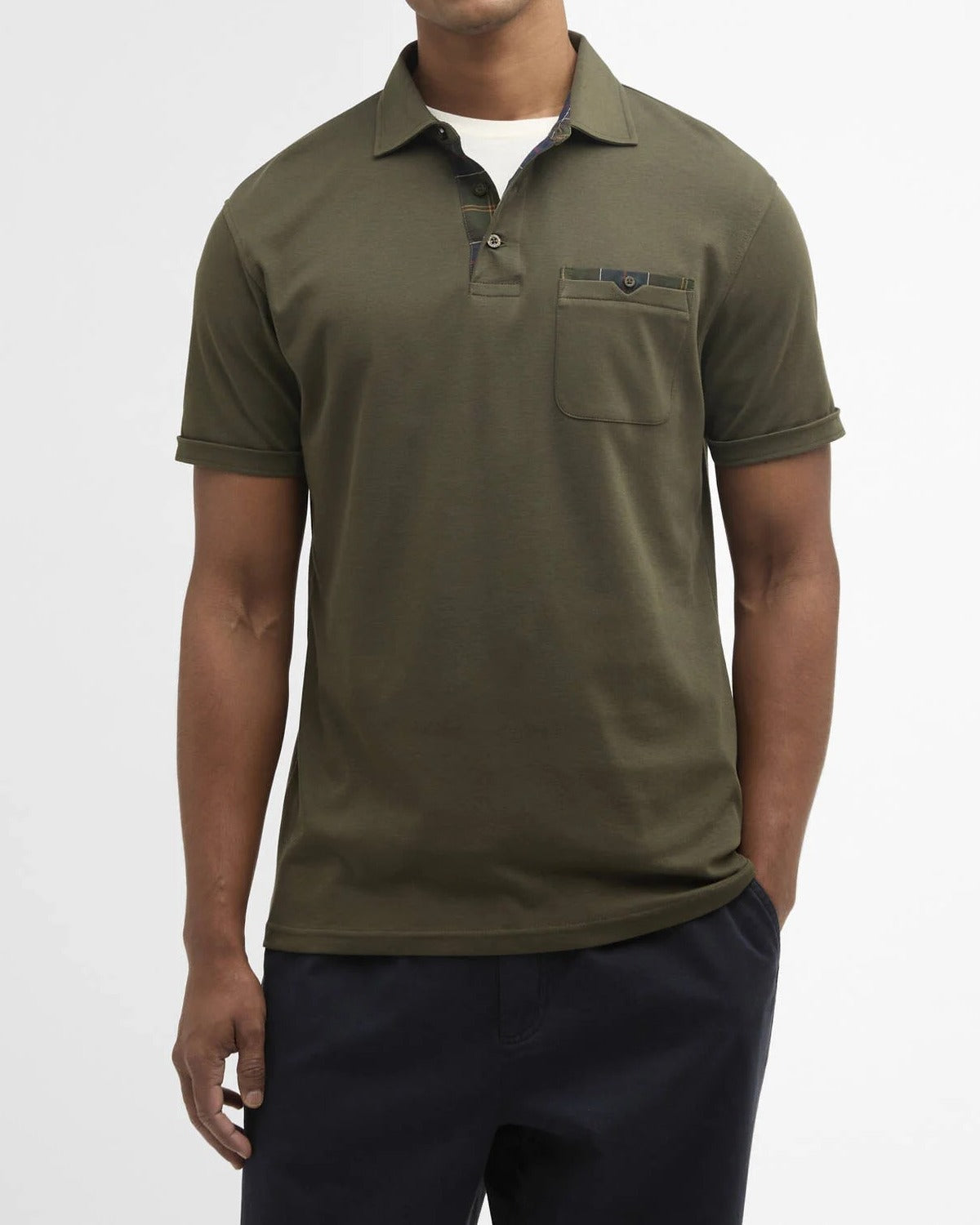 BARBOUR Polo Uomo CORPATCH-Dark Olive