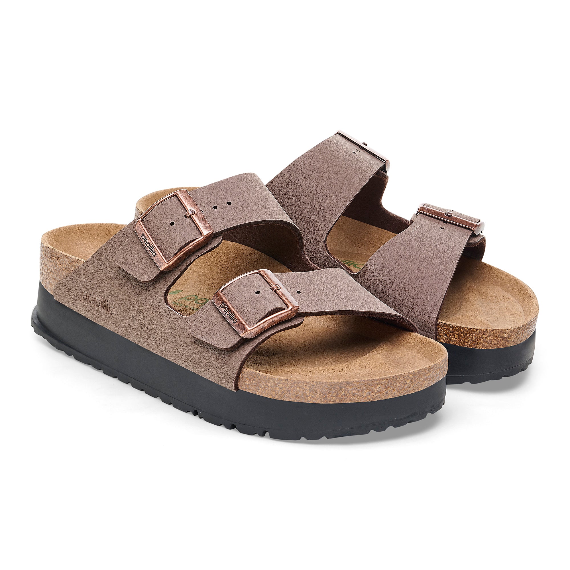 BIRKENSTOCK Ciabatta Donna Arizona Pap Flex Platform-Mocca