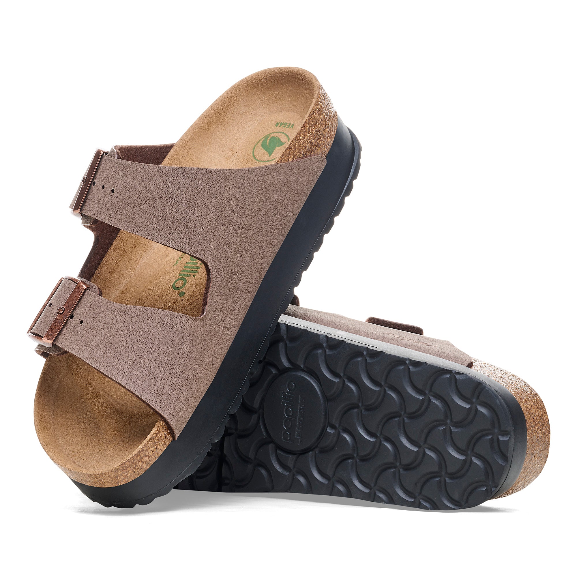 BIRKENSTOCK Ciabatta Donna Arizona Pap Flex Platform-Mocca