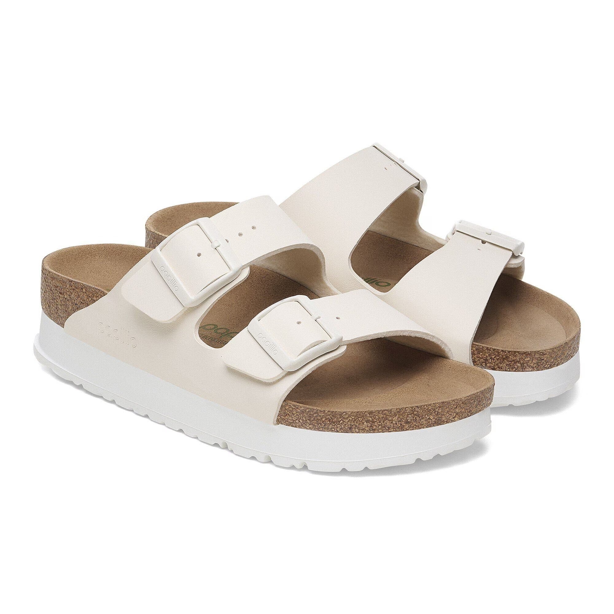 BIRKENSTOCK Ciabatta Donna Arizona PAP Flex Platform-Eggshell