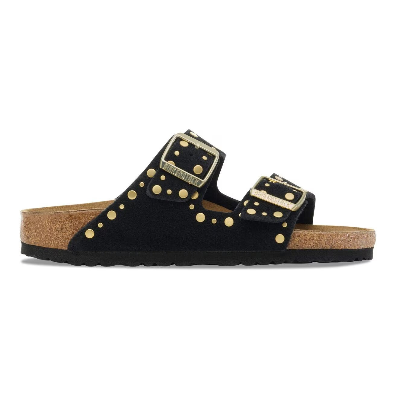 BIRKENSTOCK Ciabatta Donna Arizona Rivet Suede-Black