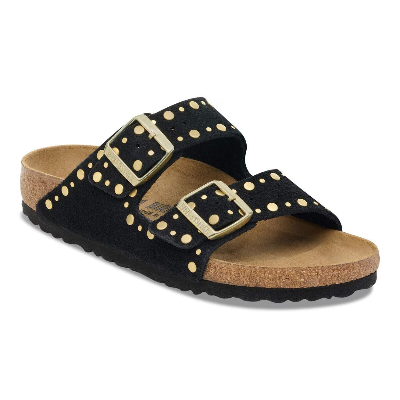 BIRKENSTOCK Ciabatta Donna Arizona Rivet Suede-Black