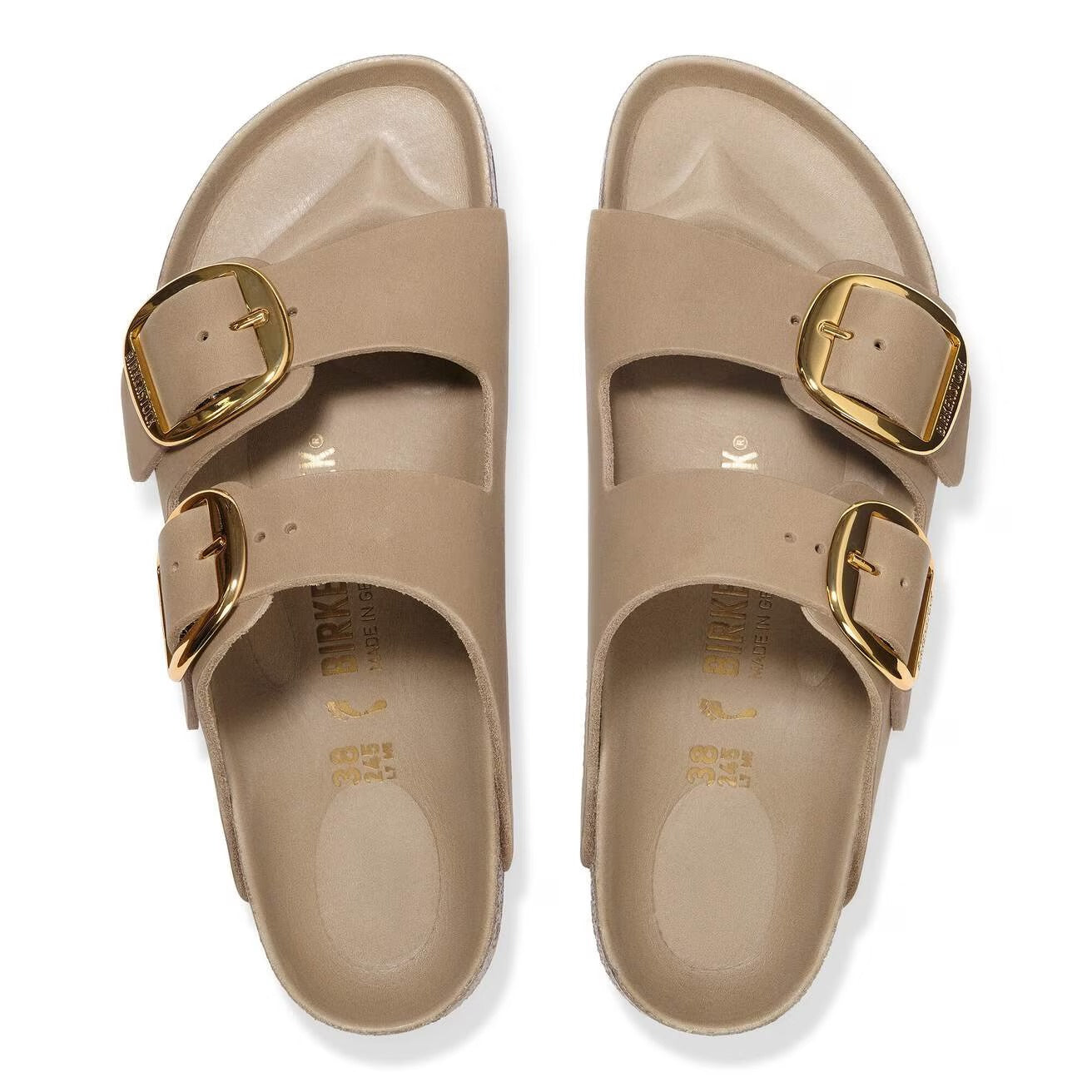 BIRKENSTOCK Ciabatta Donna Arizona Big Buckle Oiled Leather-Tobacco Brown