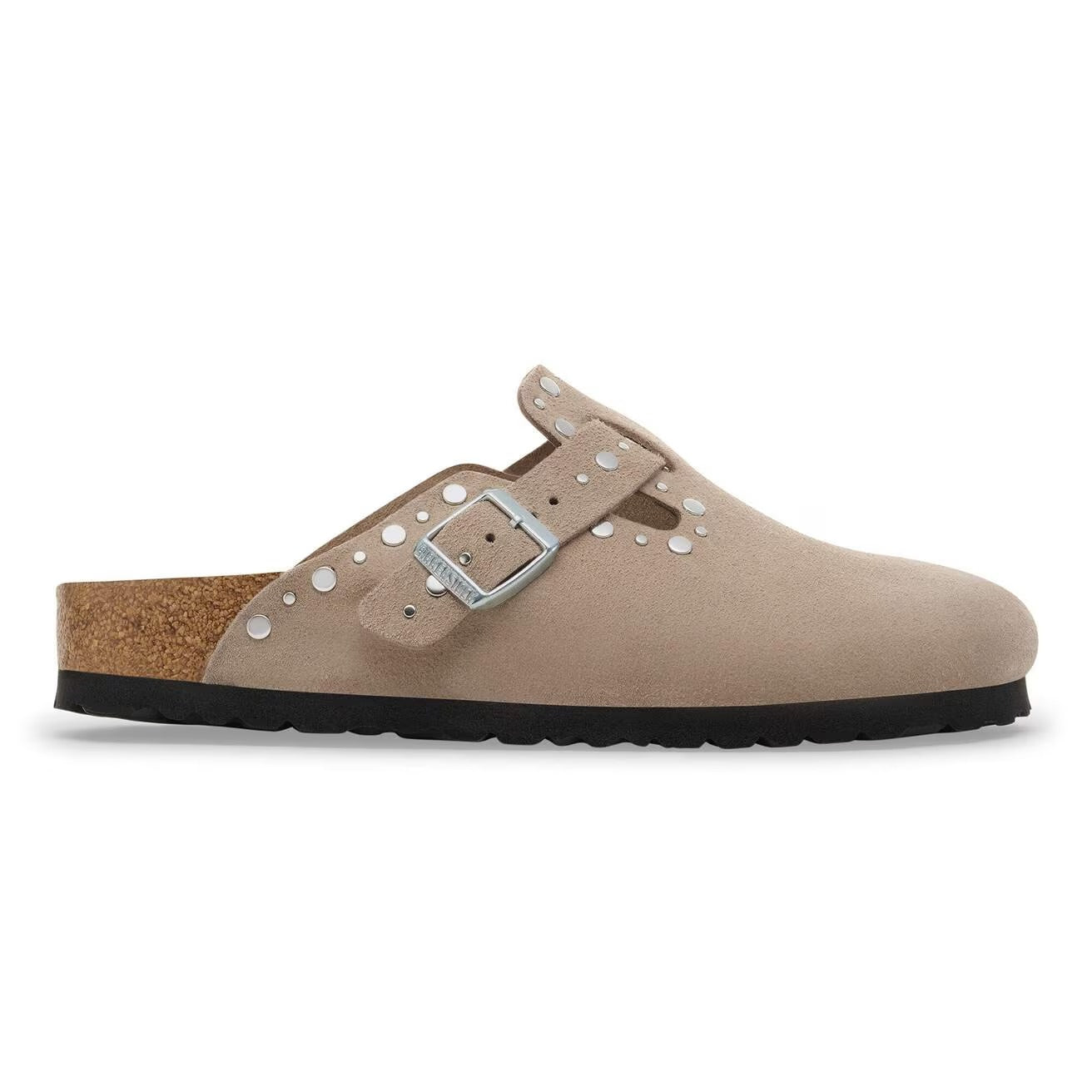 BIRKENSTOCK CIabatta Donna BOSTON RIVET Suede-Taupe