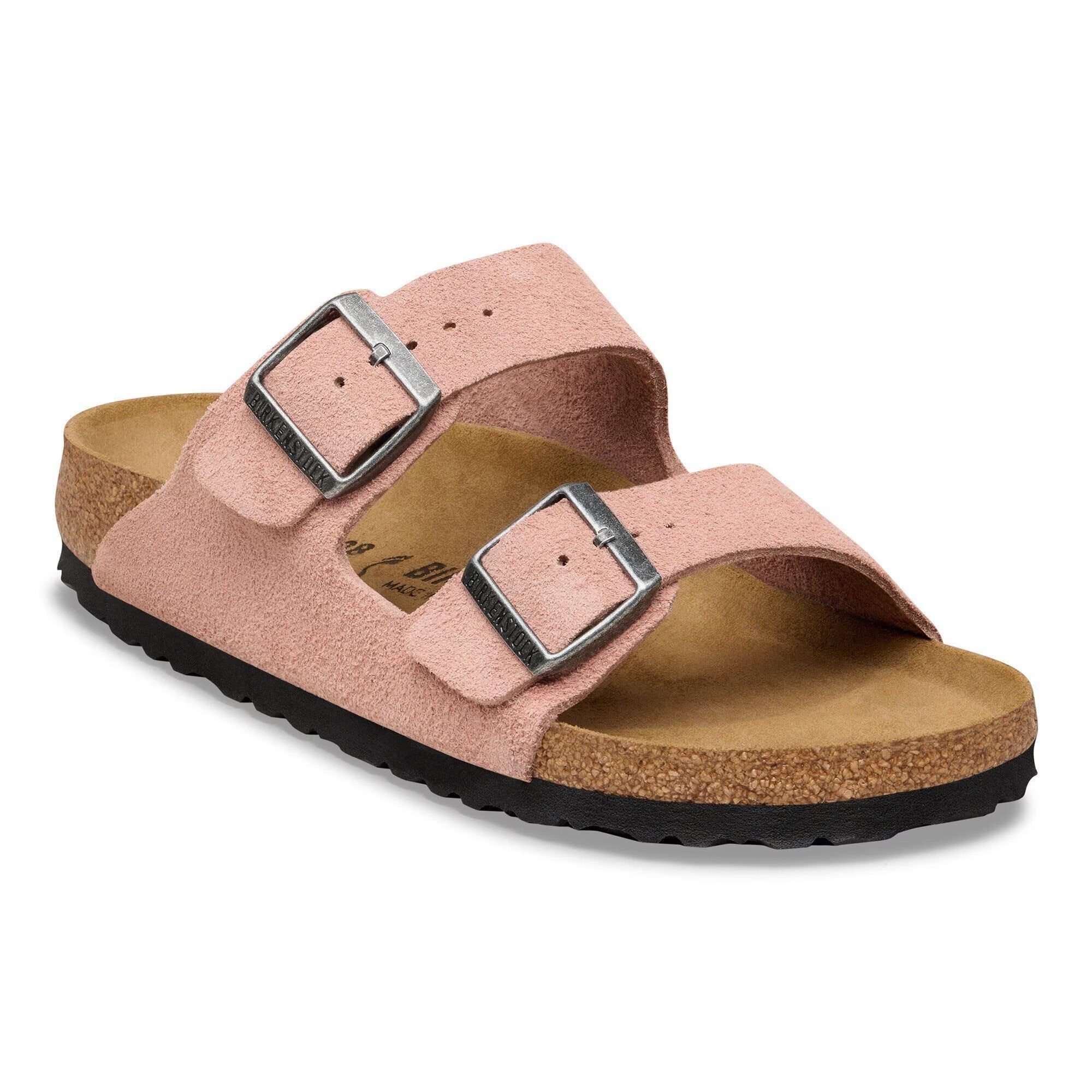 BIRKENSTOCK Ciabatta Donna Arizona Suede Leather-Pink Clay