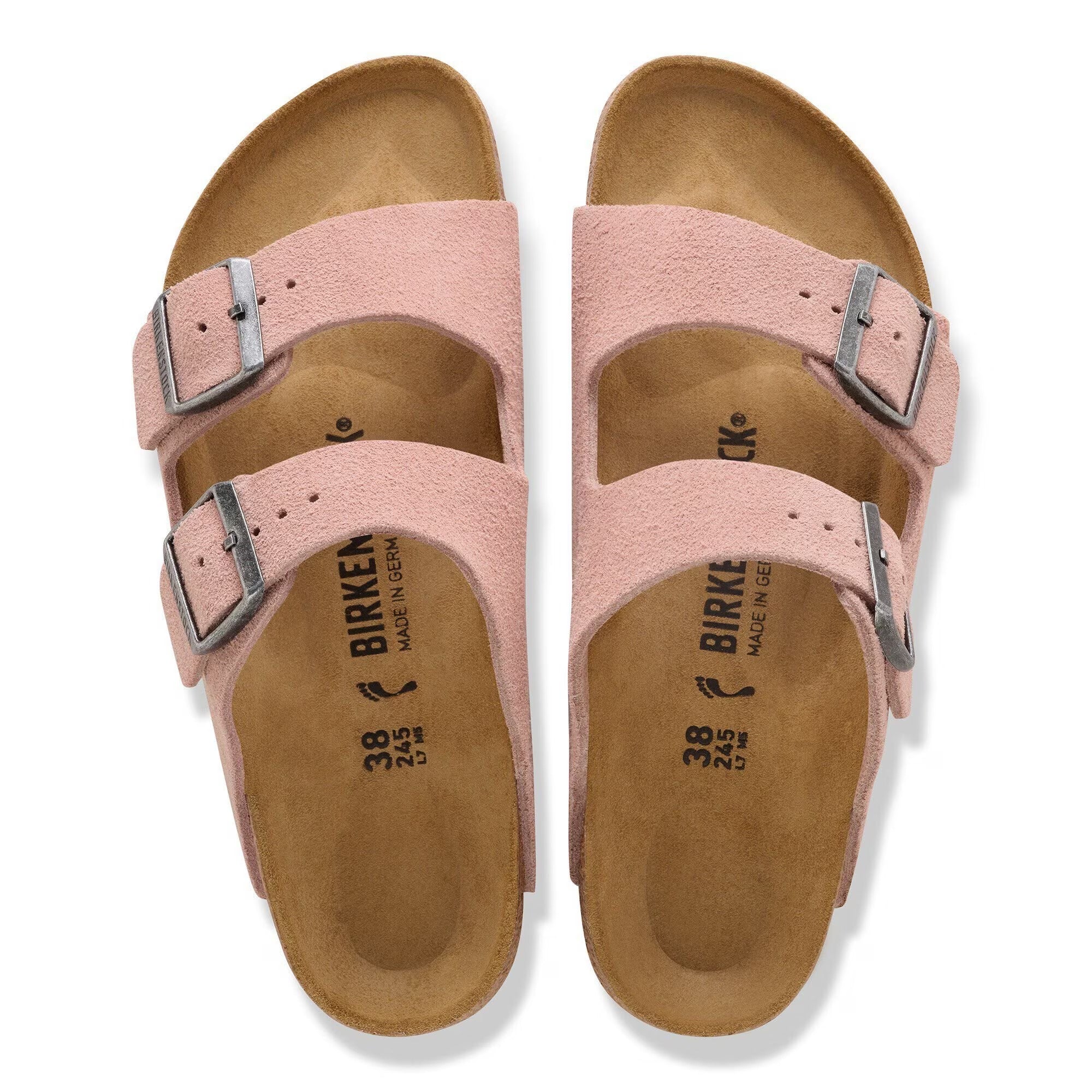 BIRKENSTOCK Ciabatta Donna Arizona Suede Leather-Pink Clay