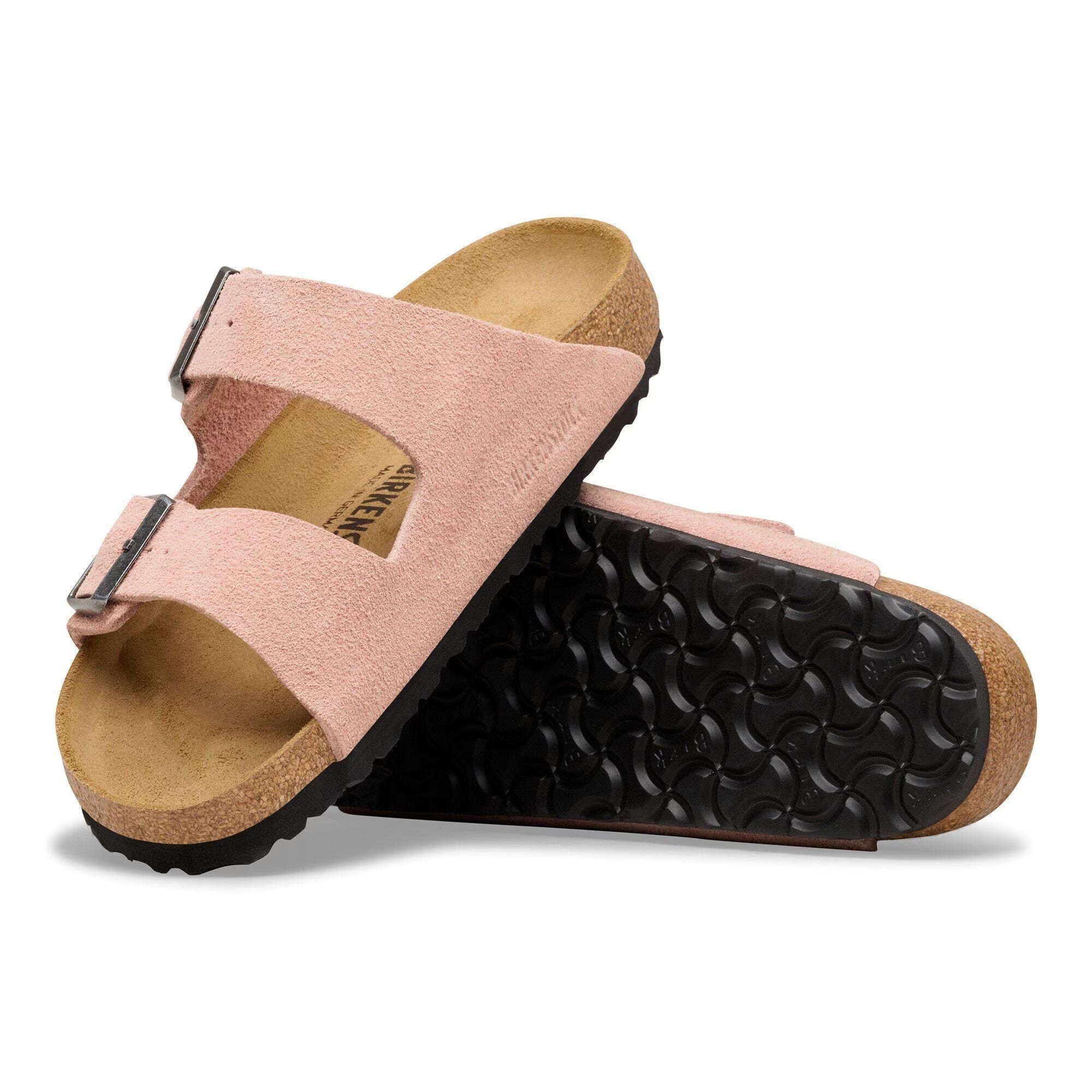 BIRKENSTOCK Ciabatta Donna Arizona Suede Leather-Pink Clay