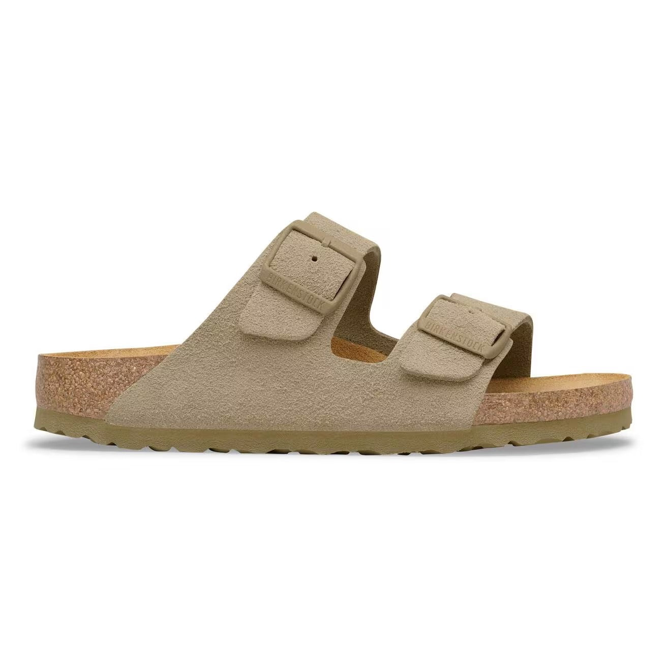 BIRKENSTOCK Ciabatta Uomo ARIZONA Suede Leather-Faded Khaki