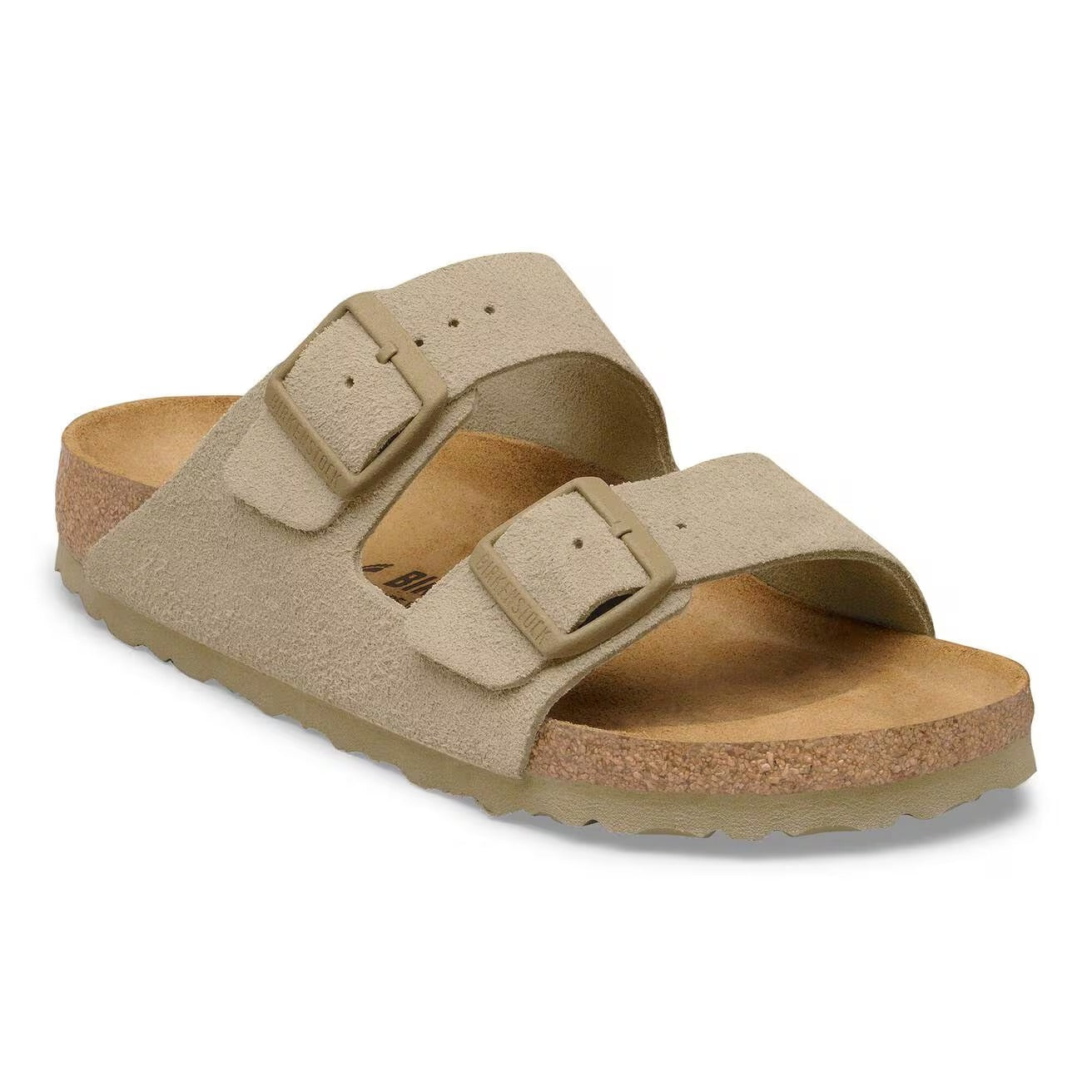 BIRKENSTOCK Ciabatta Uomo ARIZONA Suede Leather-Faded Khaki